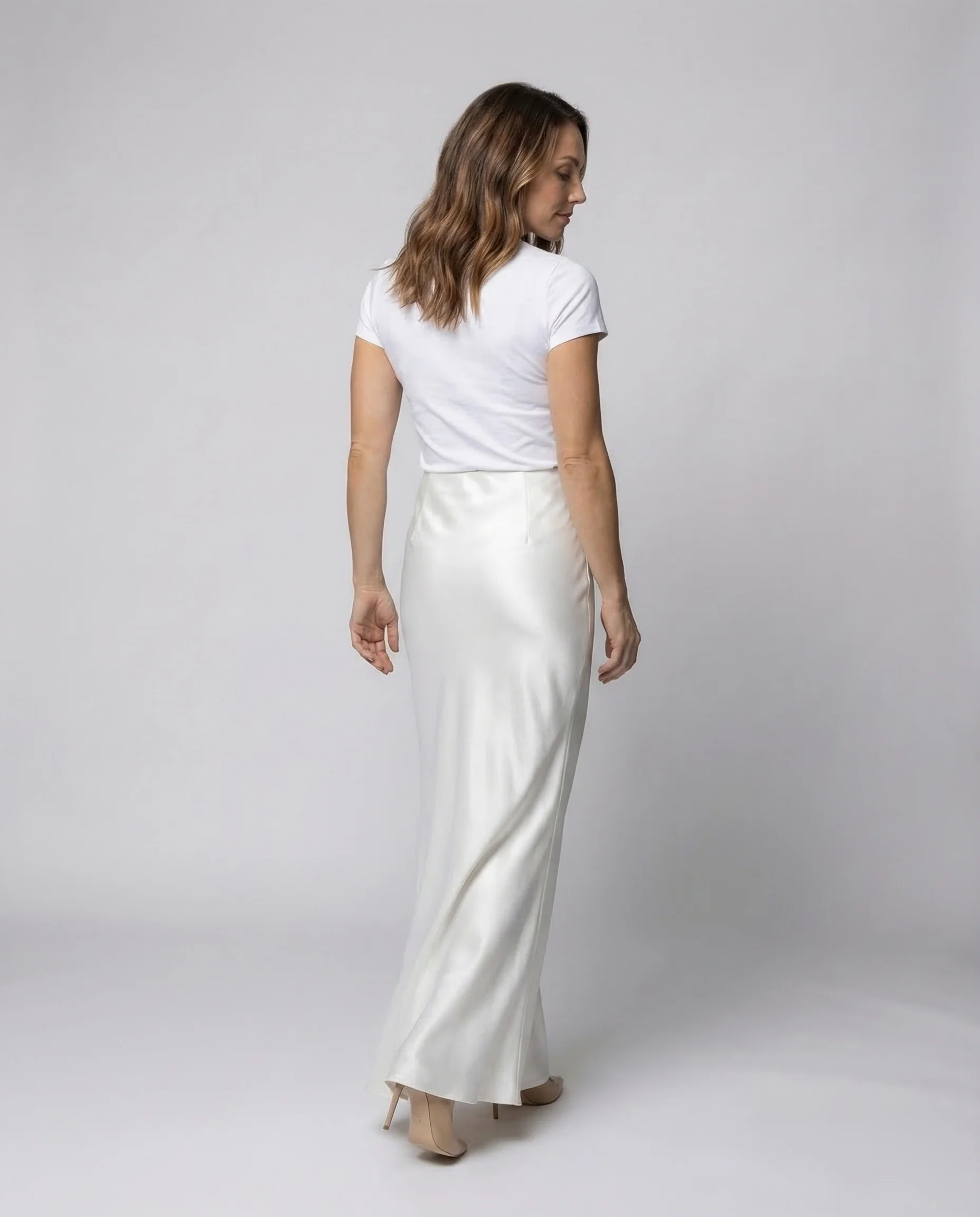 Damen Satin Unterrock Lang - Image 4