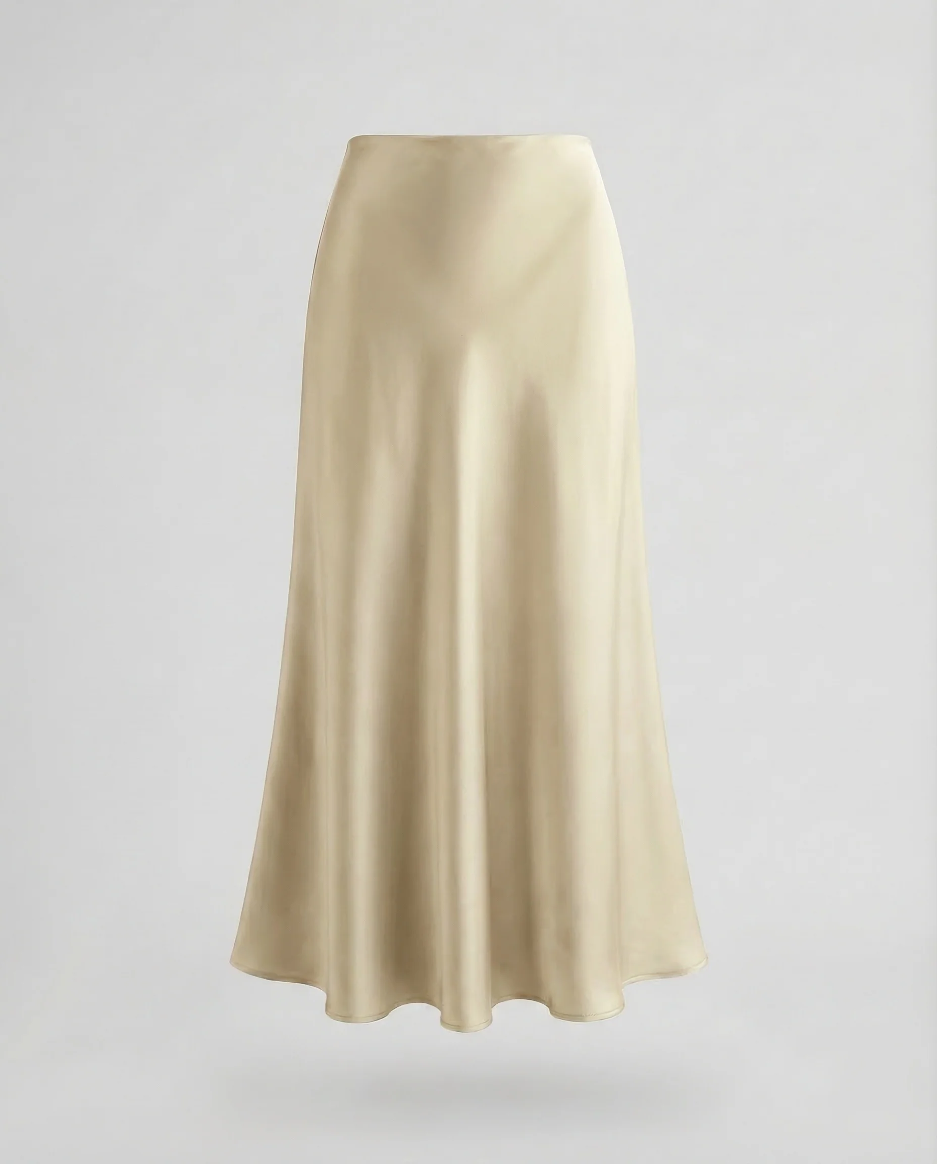 Damen Satin Maxirock Schrägschnitt - Image 11