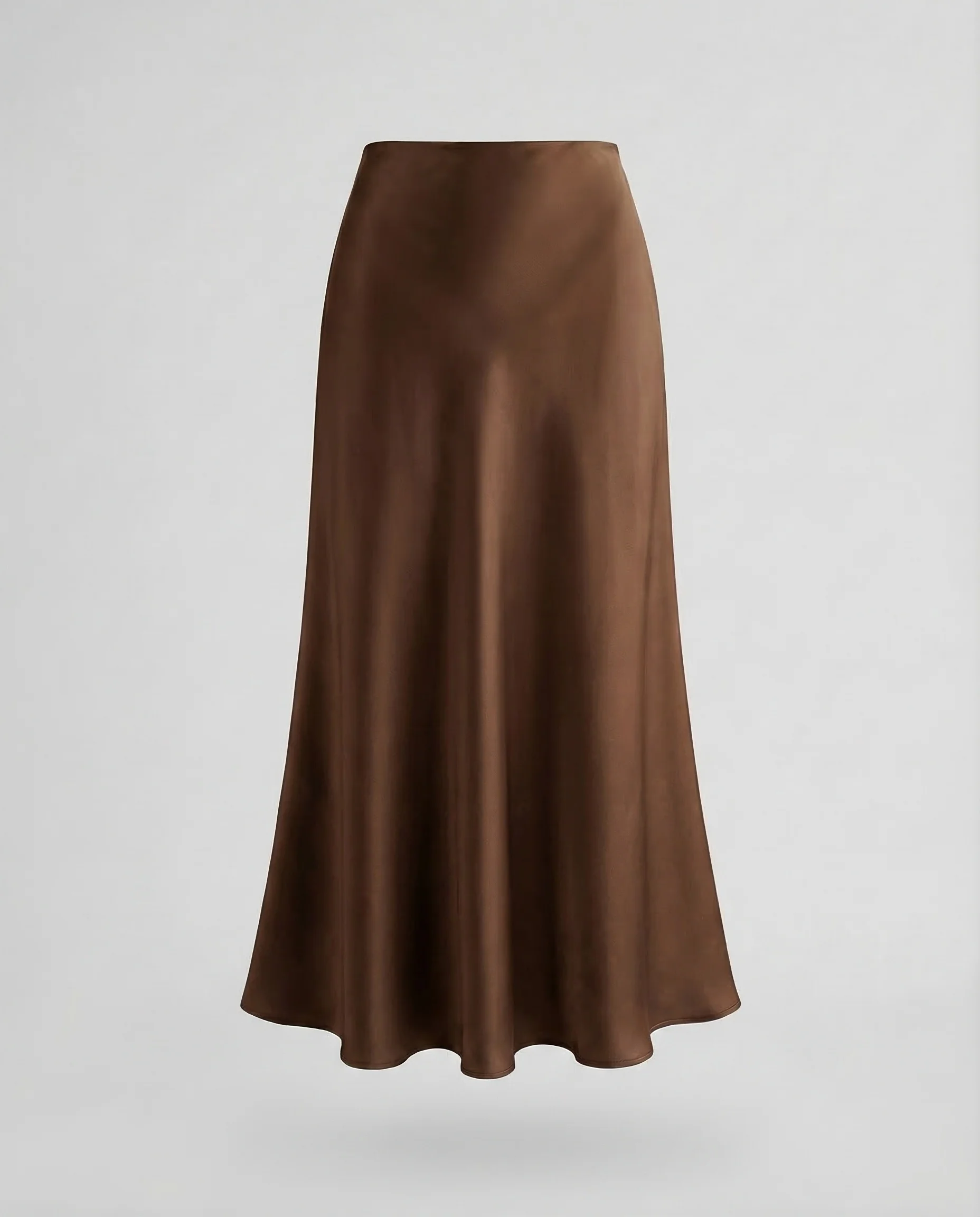 Damen Satin Maxirock Schrägschnitt - Image 14