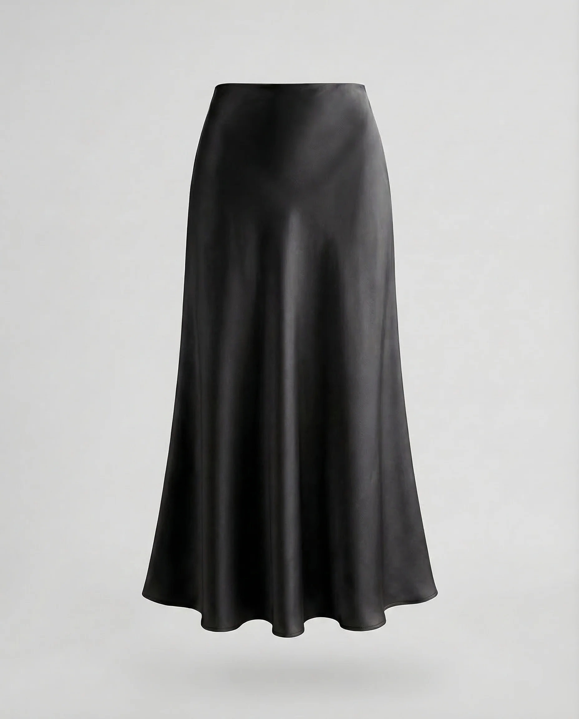 Damen Satin Maxirock Schrägschnitt - Image 15
