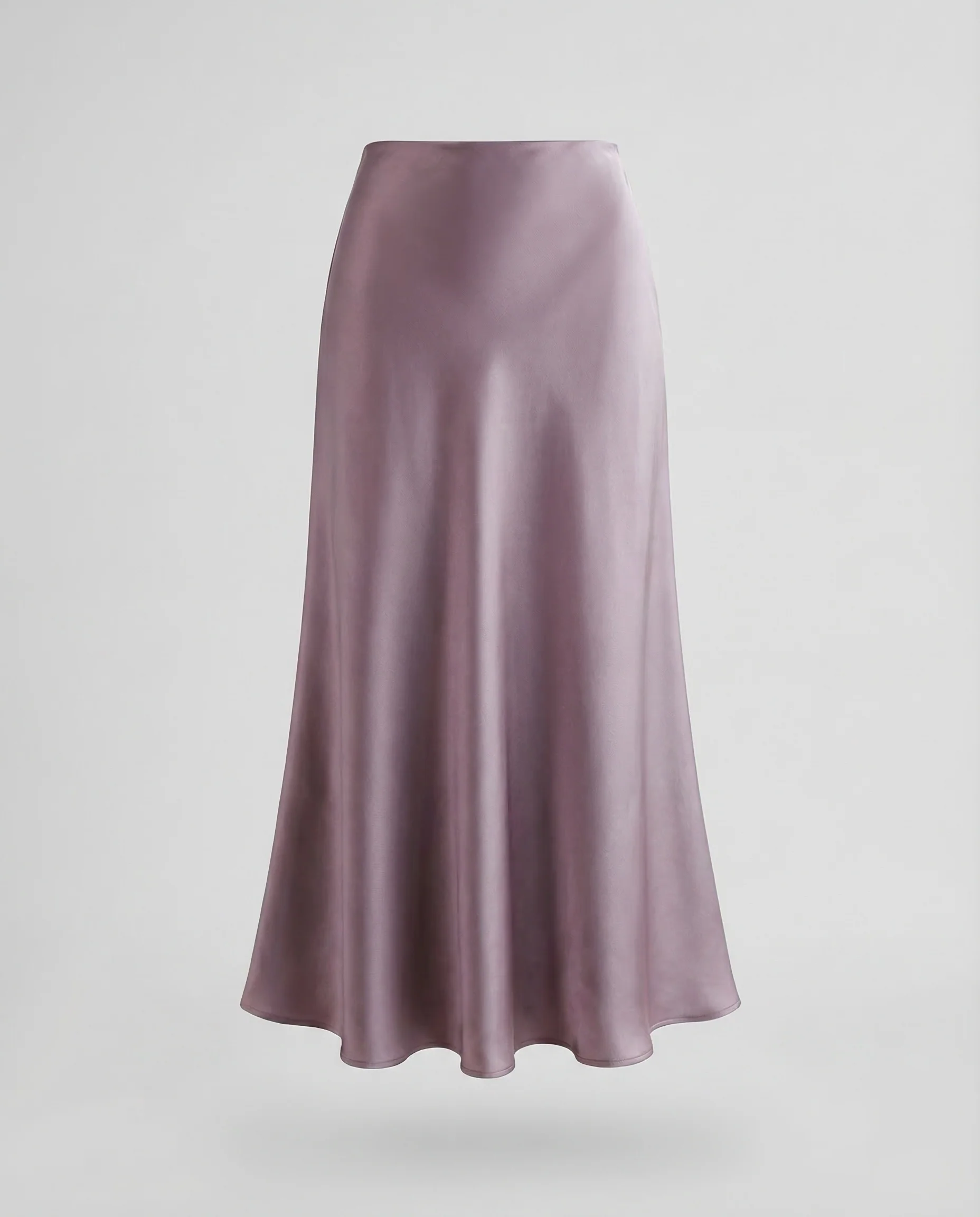 Damen Satin Maxirock Schrägschnitt - Image 4