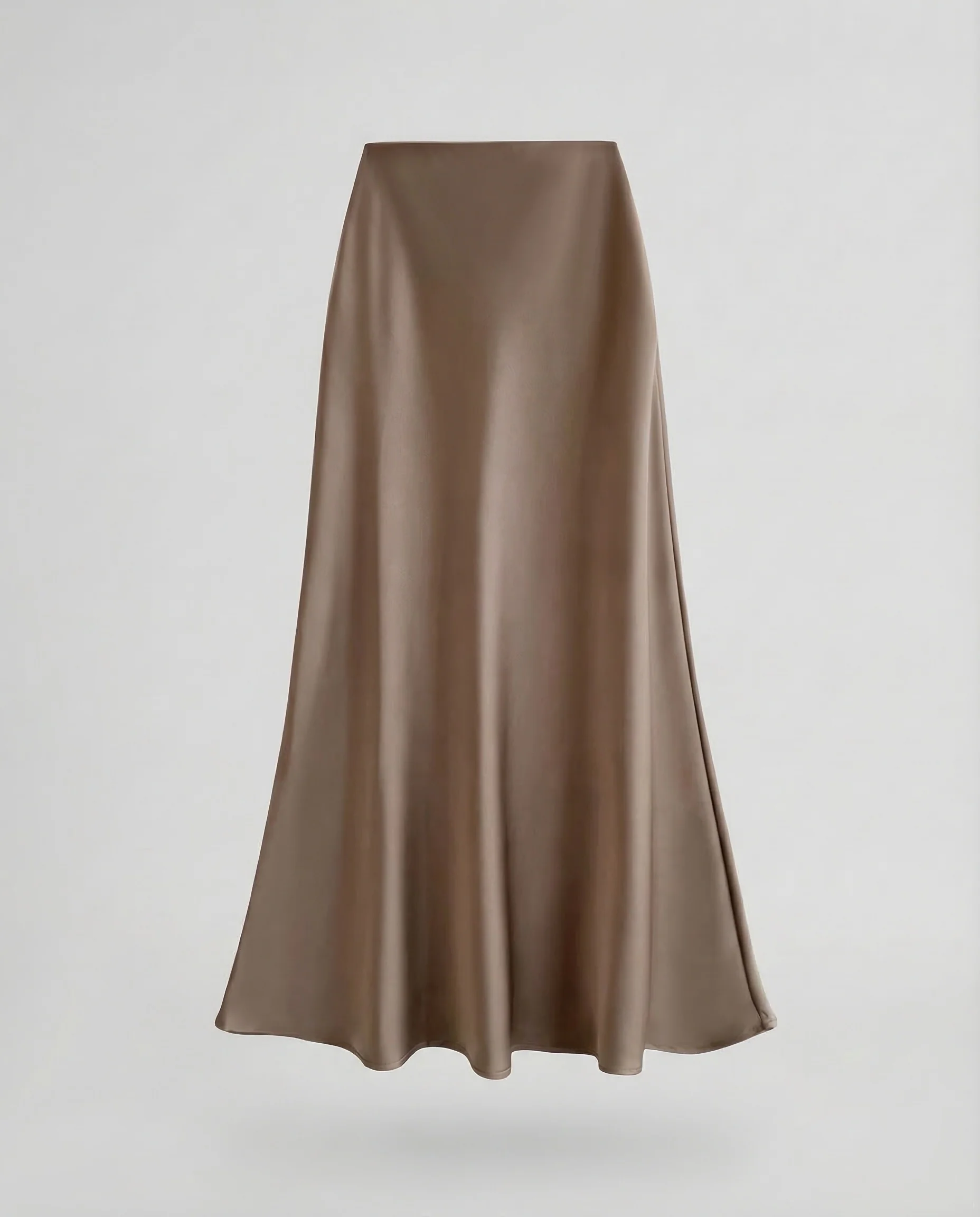 Damen Satin Maxirock Schrägschnitt - Image 5