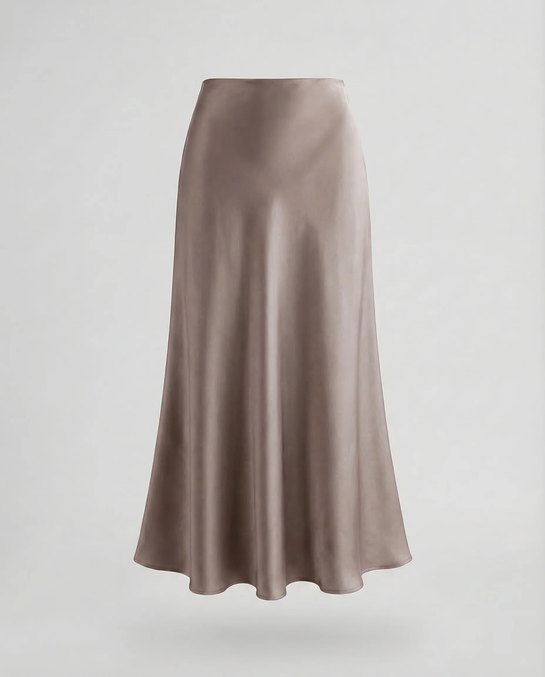 Damen Satin Maxirock Schrägschnitt - Image 8