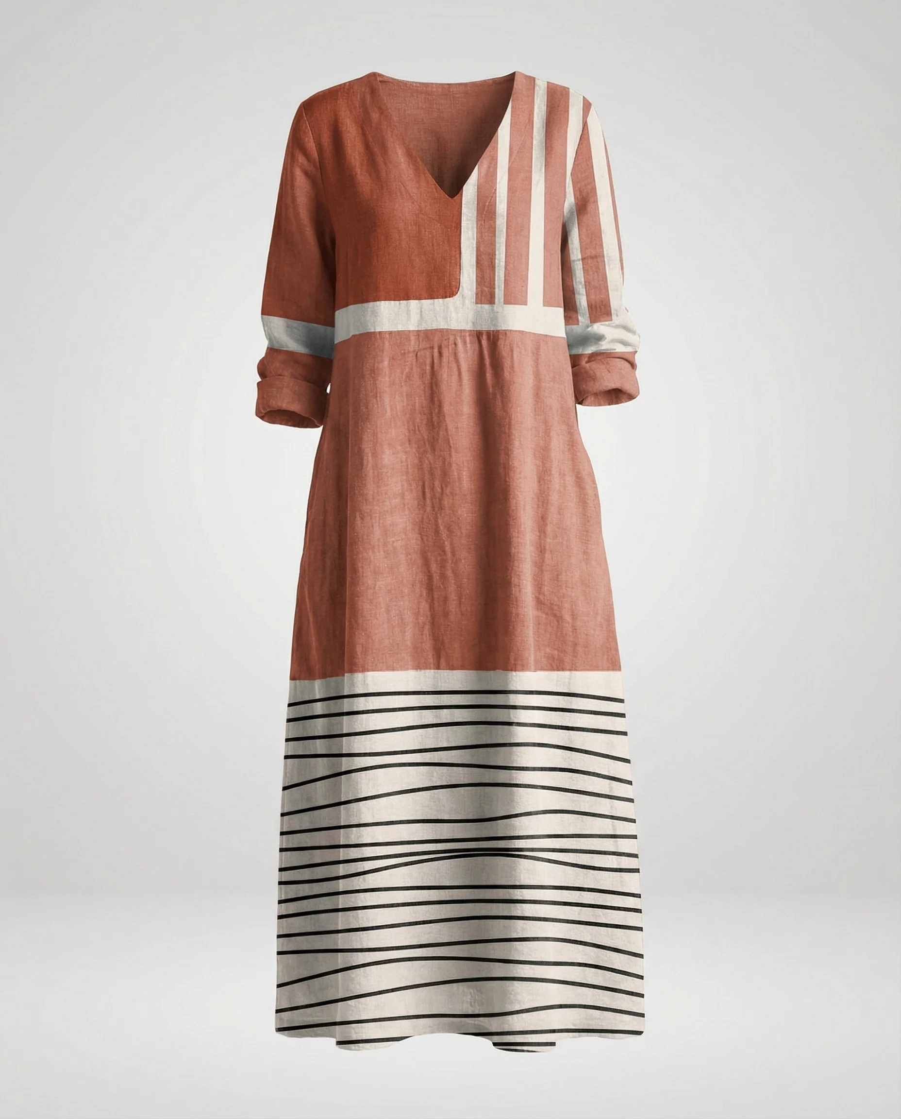 Boho Maxikleid Sommer Damen Taschen - Image 3