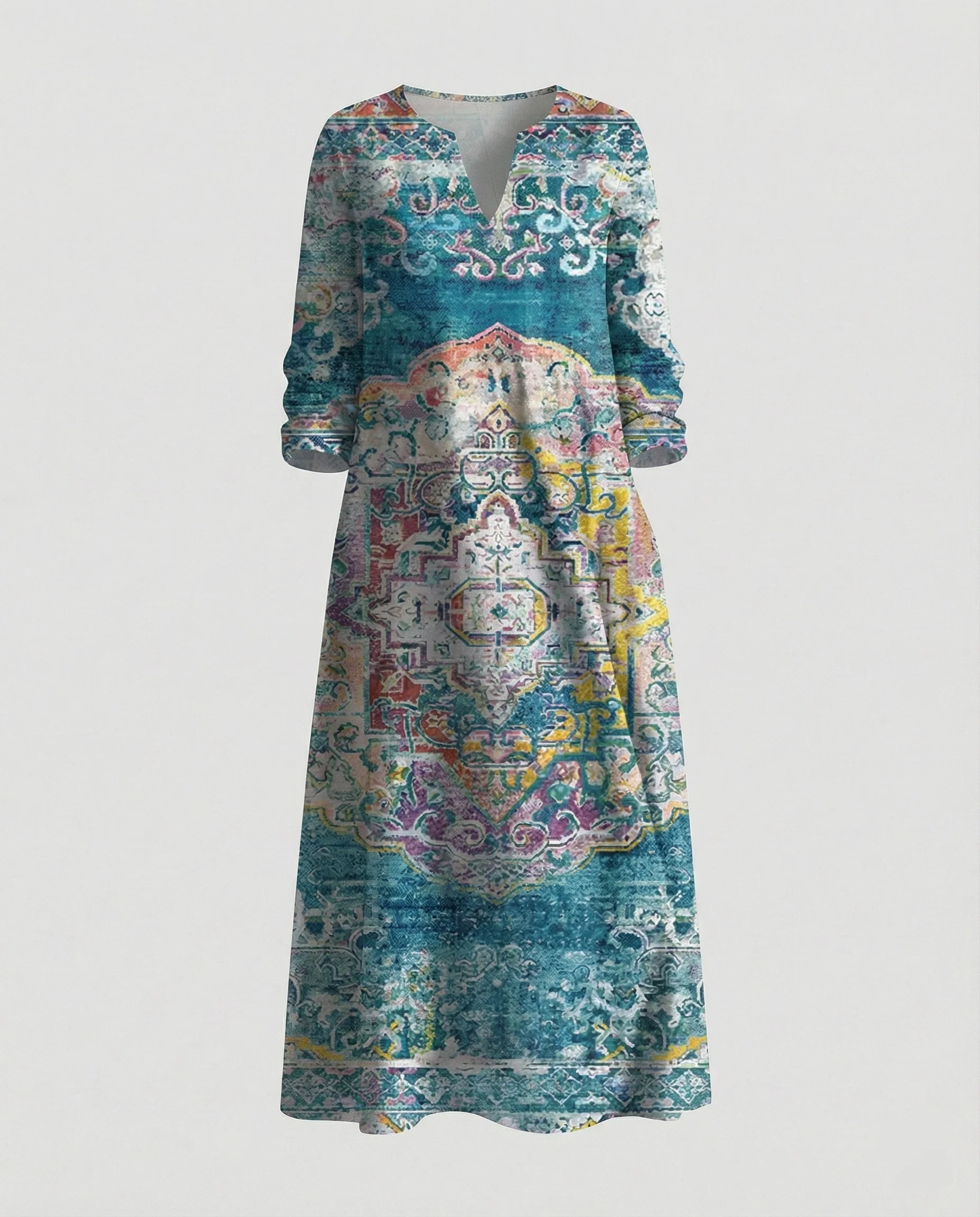 Boho Maxikleid Sommer Damen Taschen - Image 41