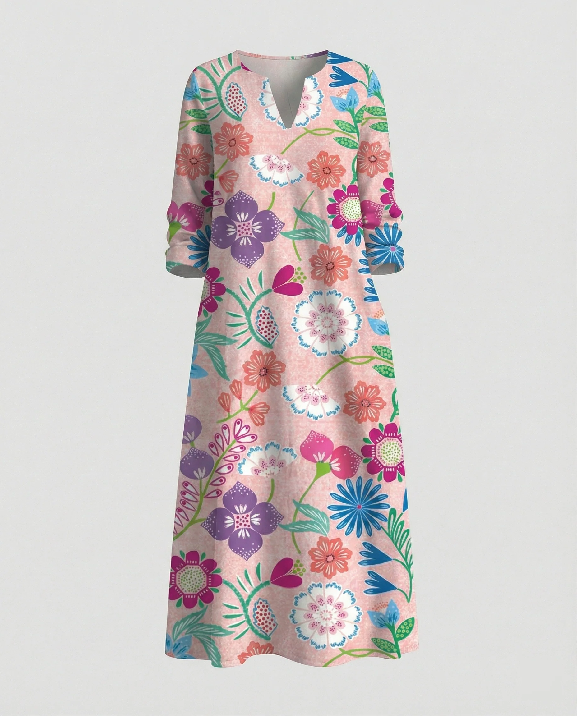 Boho Maxikleid Sommer Damen Taschen - Image 43
