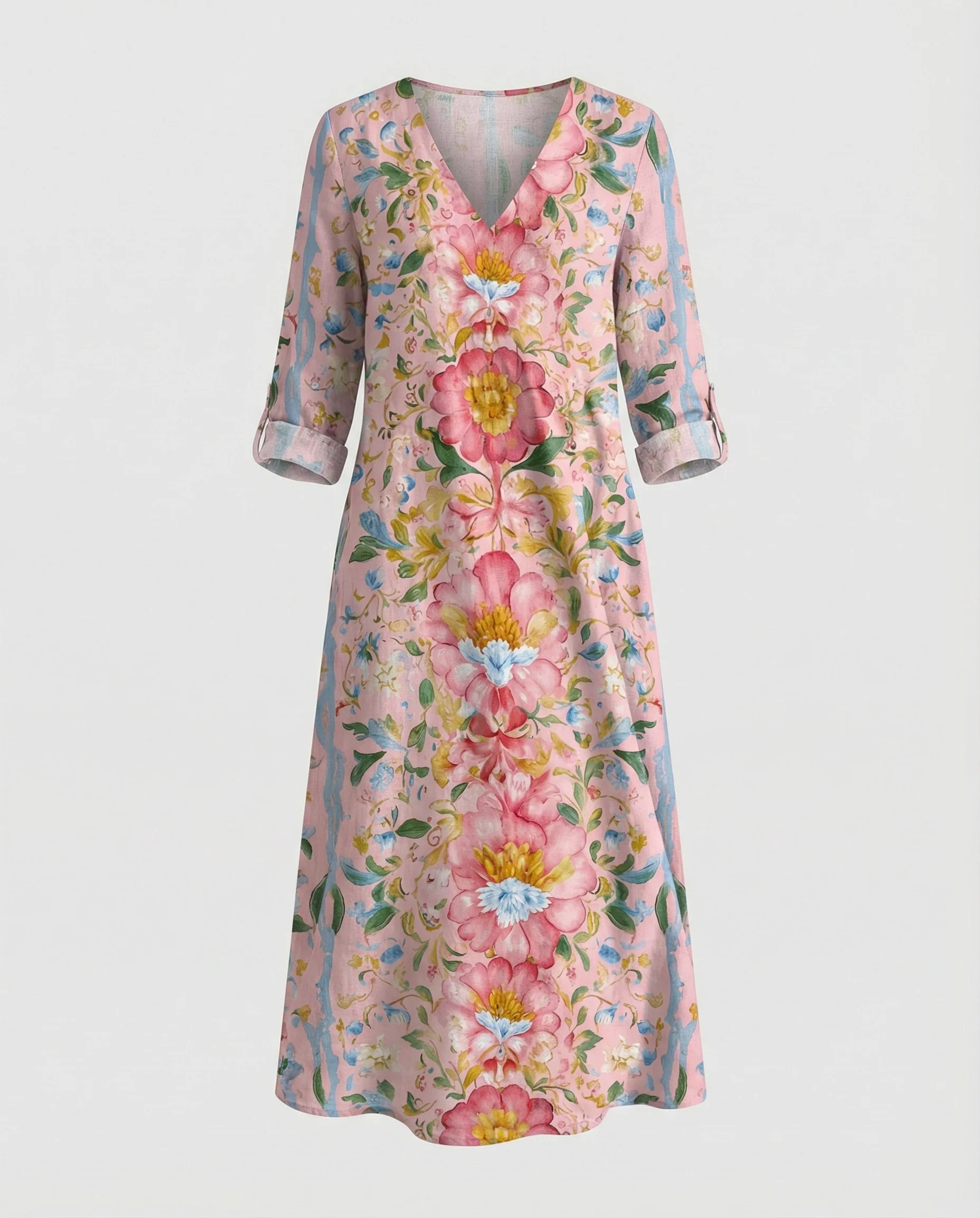 Boho Maxikleid Sommer Damen Taschen - Image 5