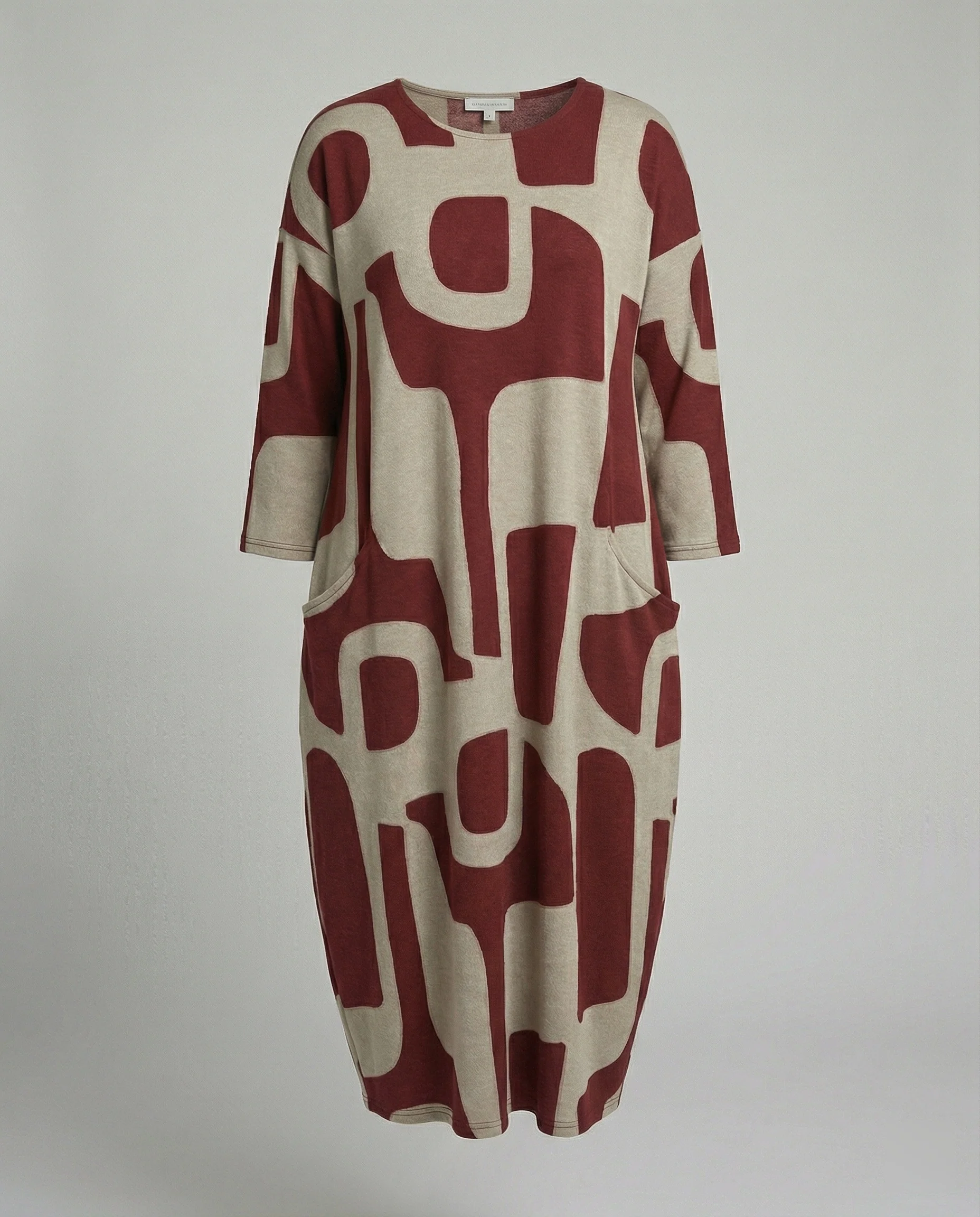 Damen Jerseykleid lang Print - Image 4