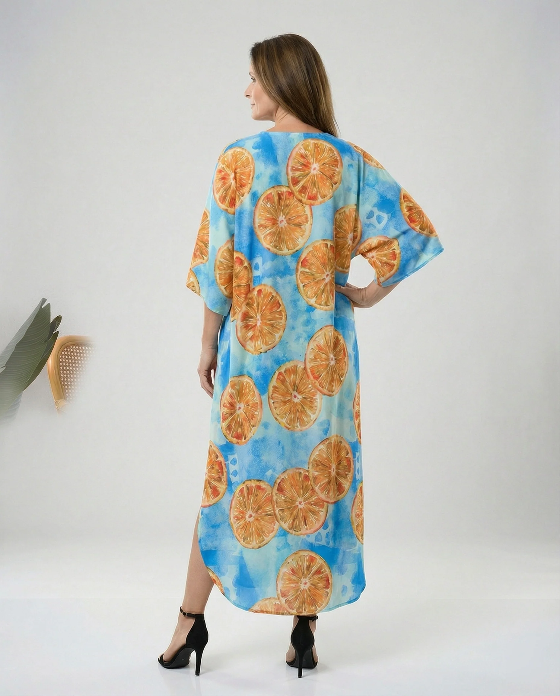 Damen Maxikleid Kaftan Sommer - Image 18