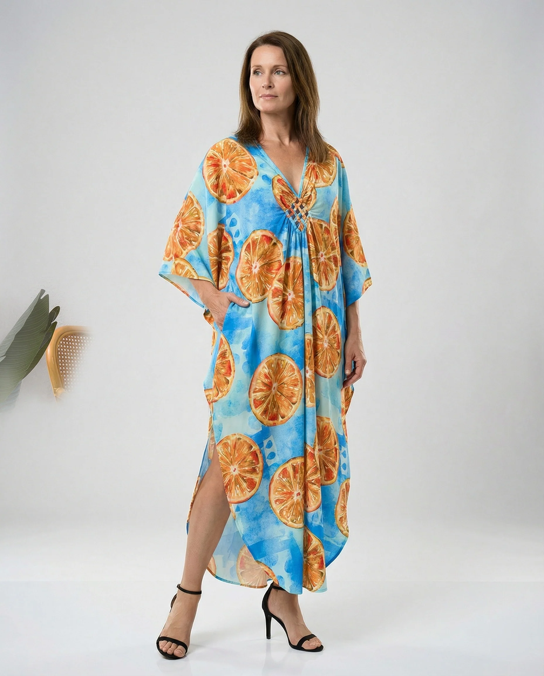 Damen Maxikleid Kaftan Sommer - Image 20