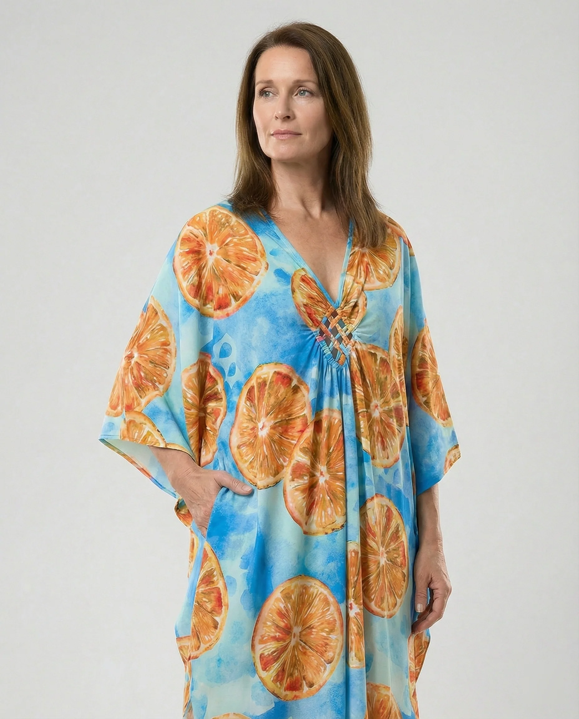 Damen Maxikleid Kaftan Sommer - Image 32