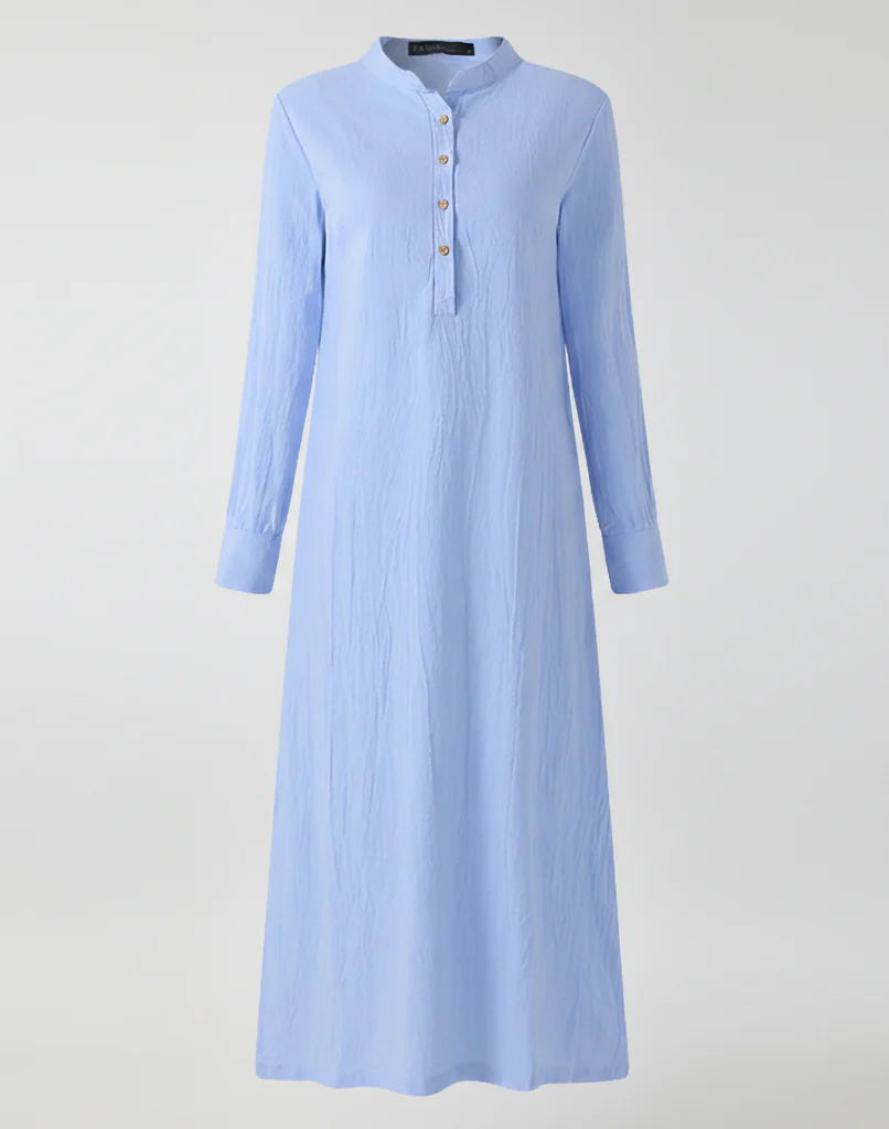 Leinen Maxikleid Sommer Damen - Image 4