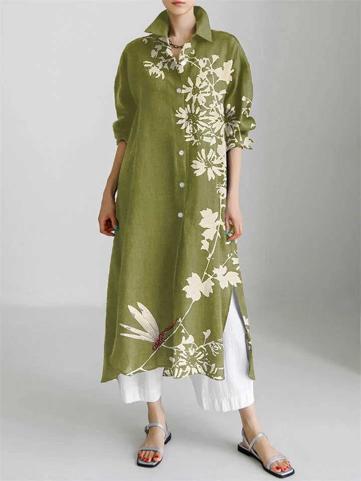 Damen Kaftan Kleid lang Seidenoptik - Image 2