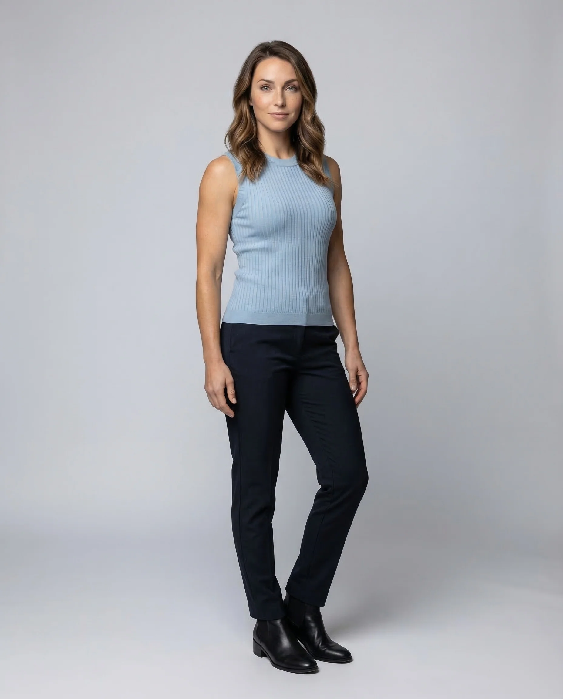 Damen Strickbluse Ärmellos