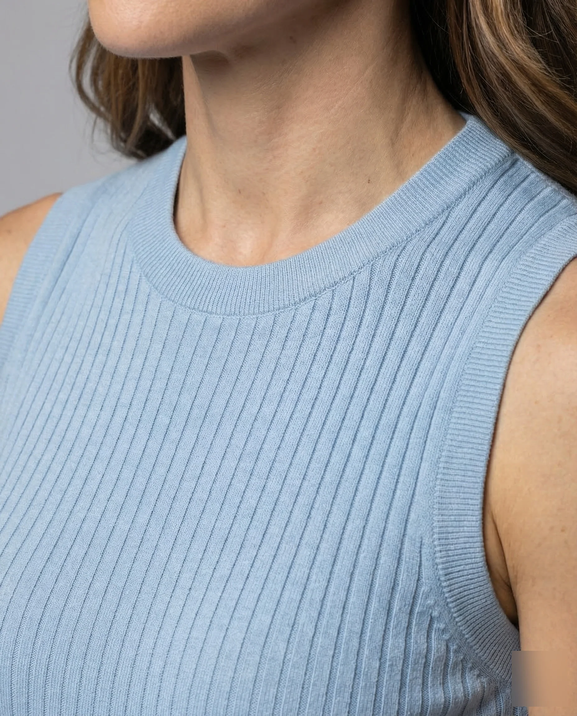 Damen Strickbluse Ärmellos - Image 3