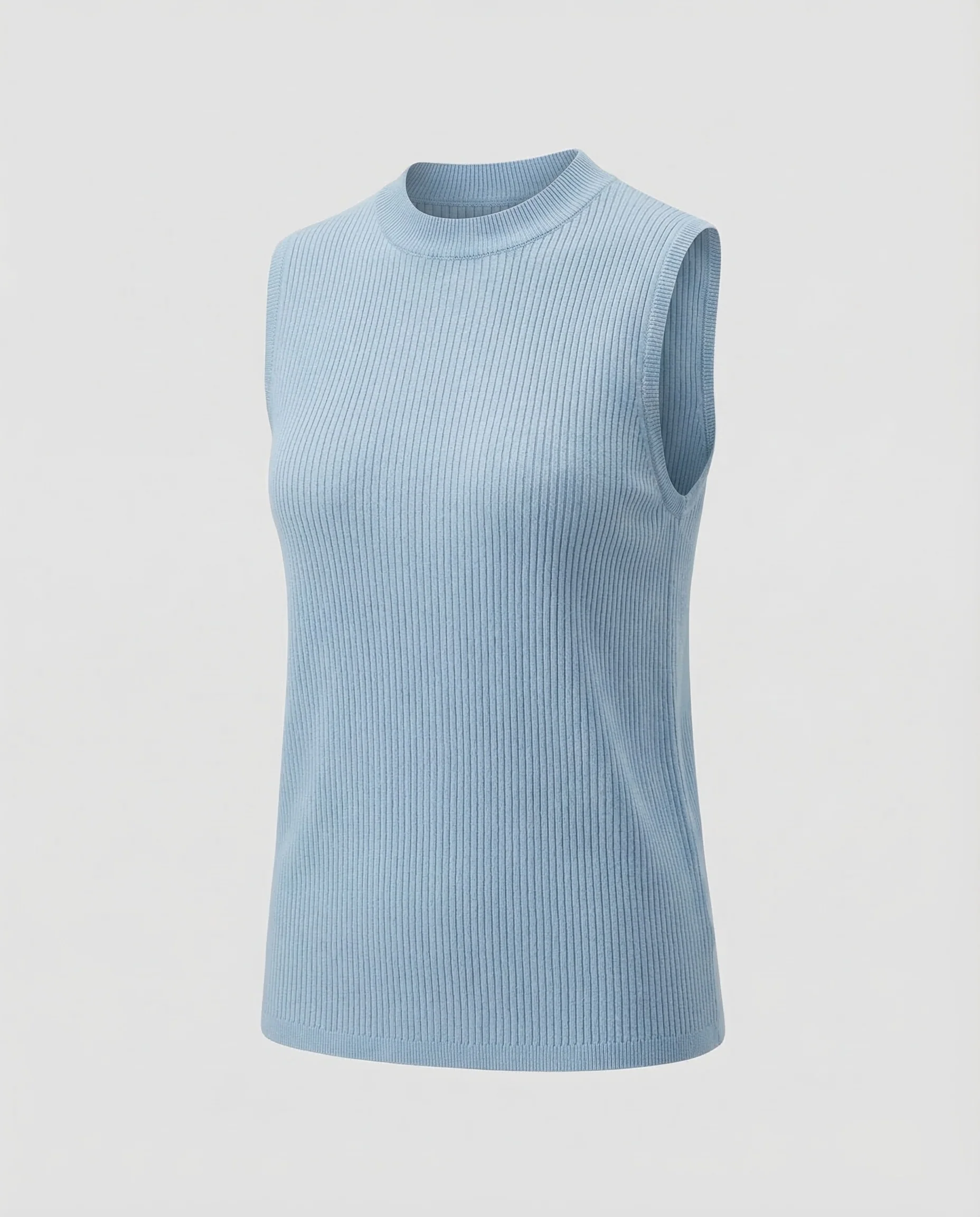Damen Strickbluse Ärmellos - Image 5