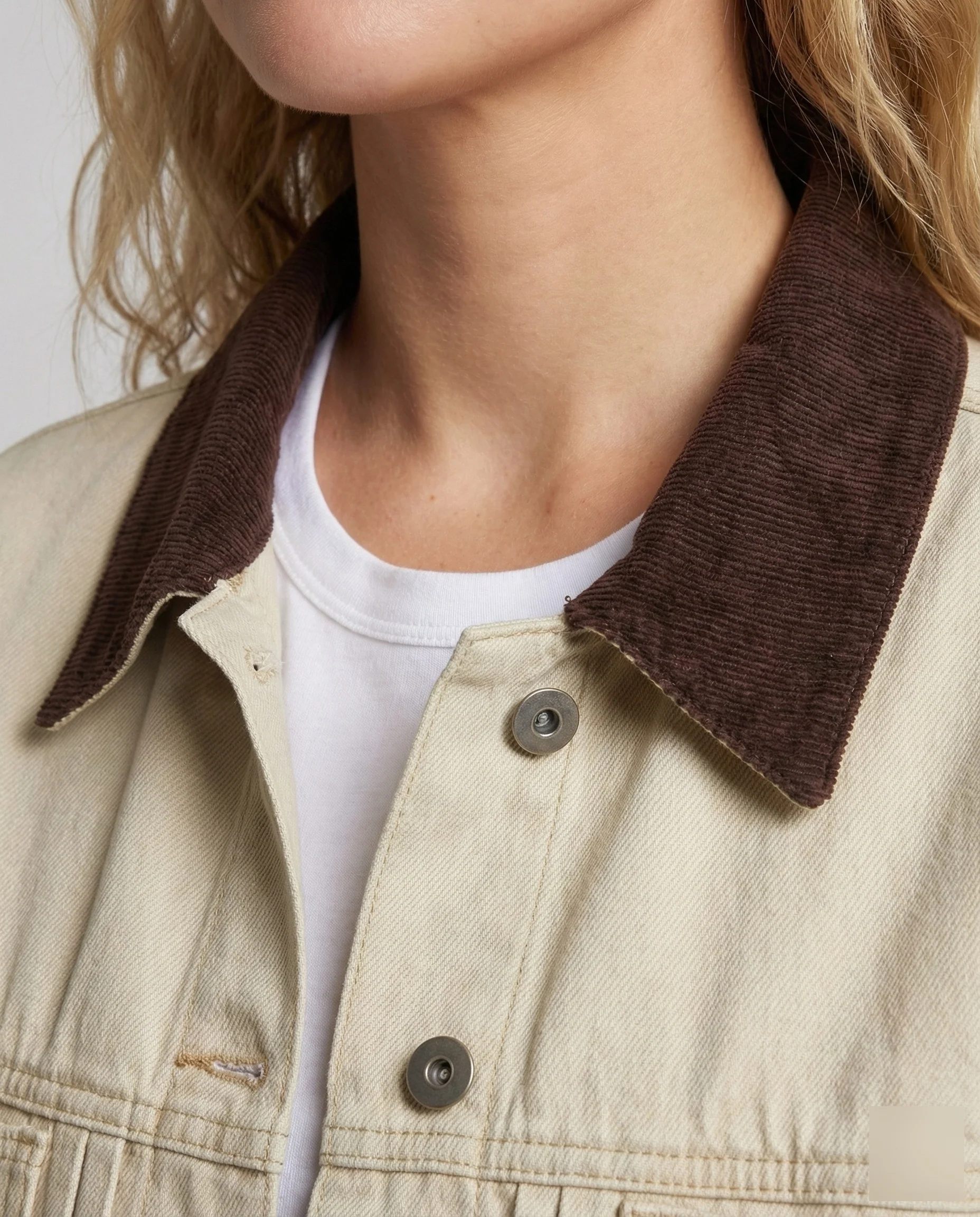 Damen Baumwolljacke Cordkragen - Image 3
