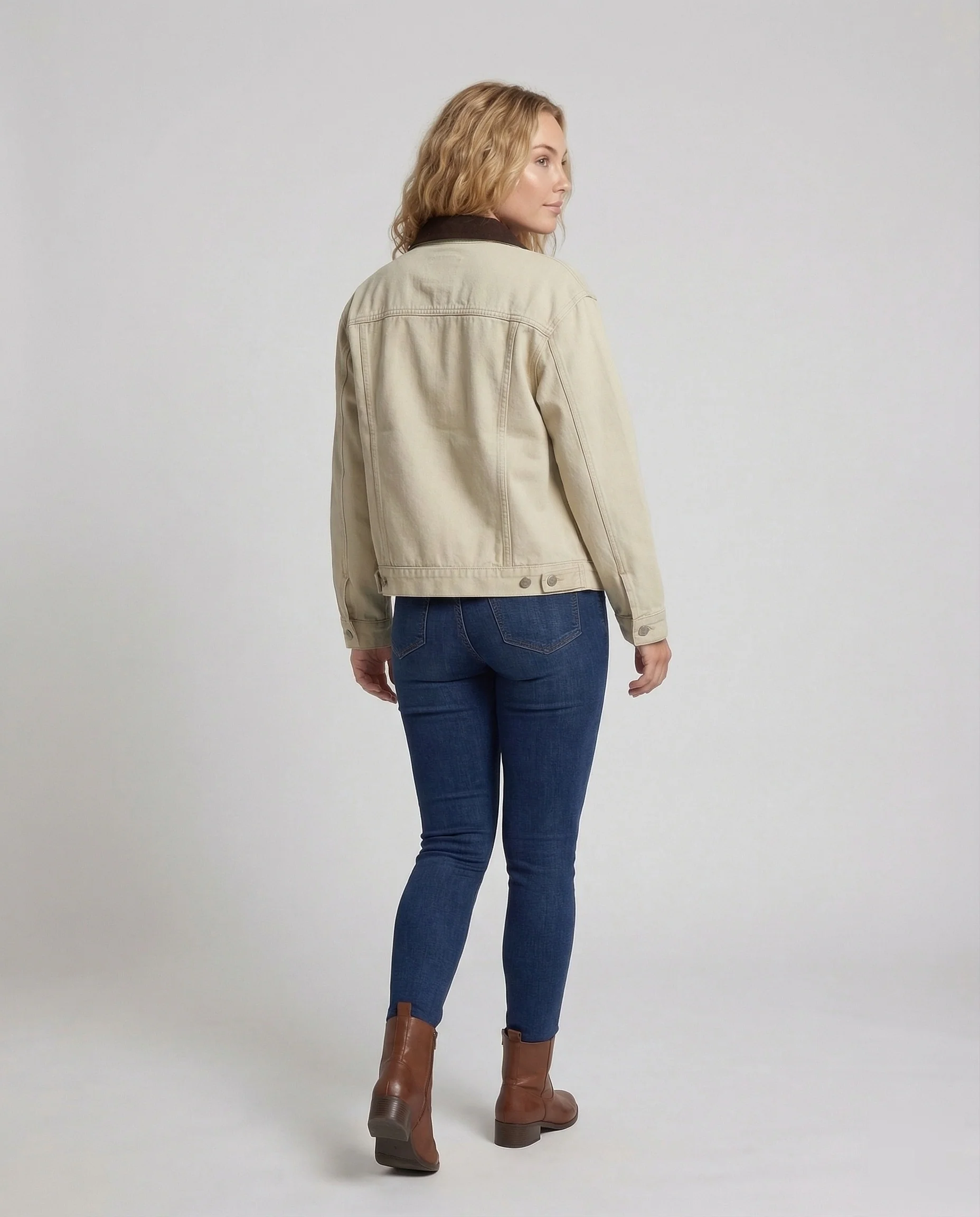 Damen Baumwolljacke Cordkragen - Image 4
