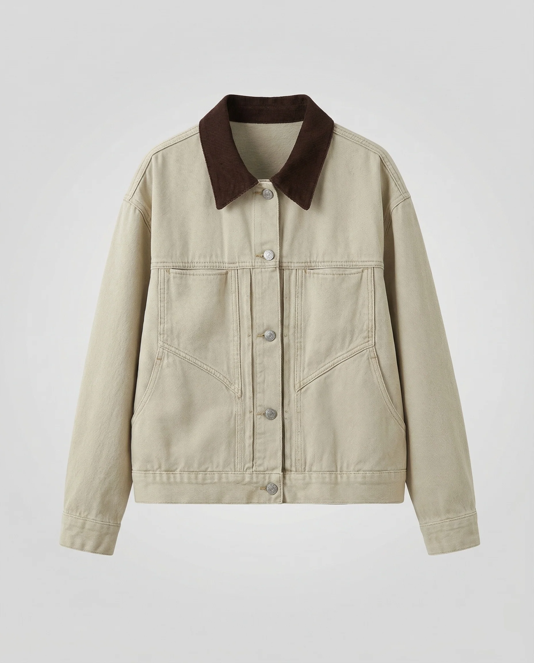 Damen Baumwolljacke Cordkragen - Image 5