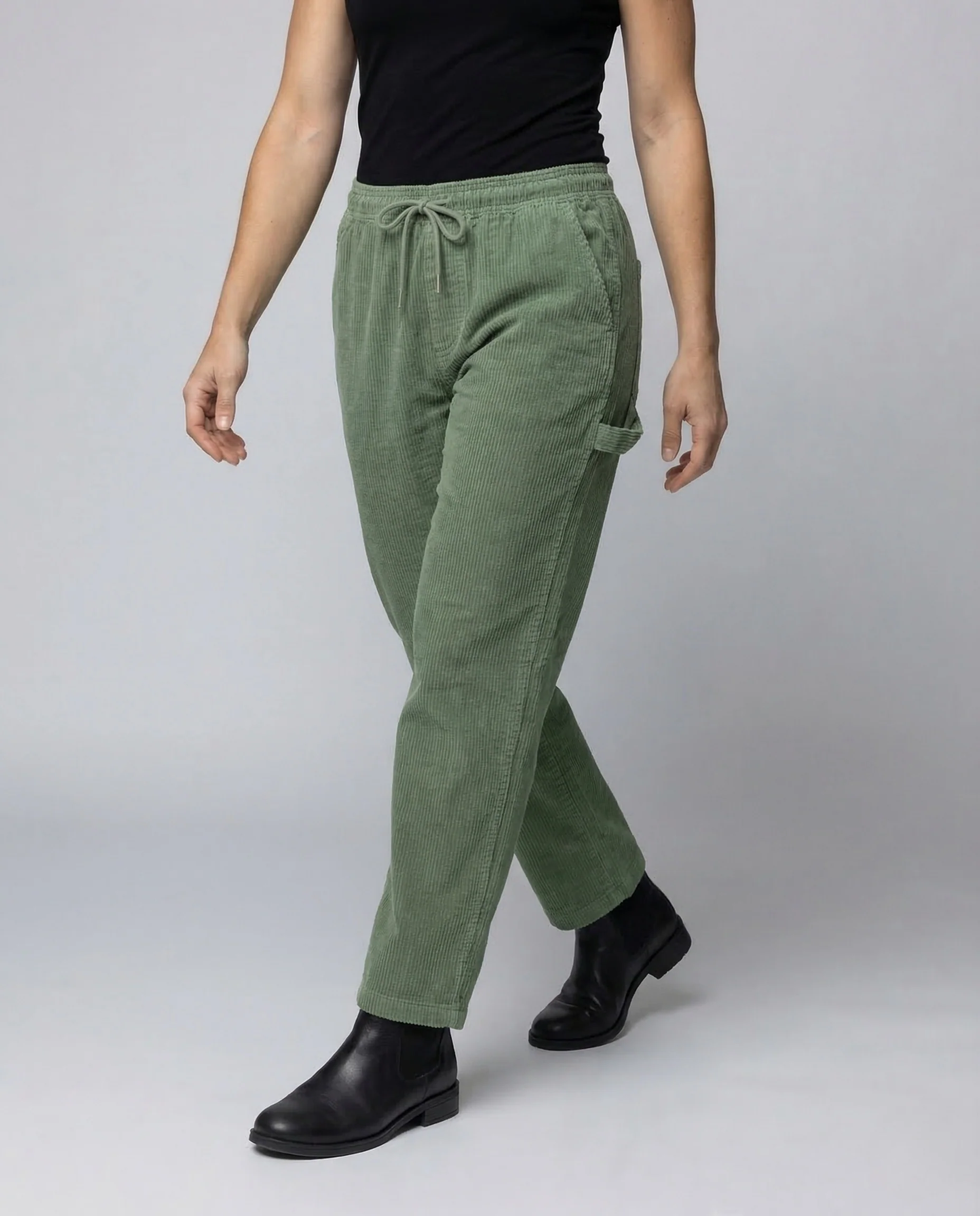 Damen Cord Jogginghose Elastikbund - Image 2
