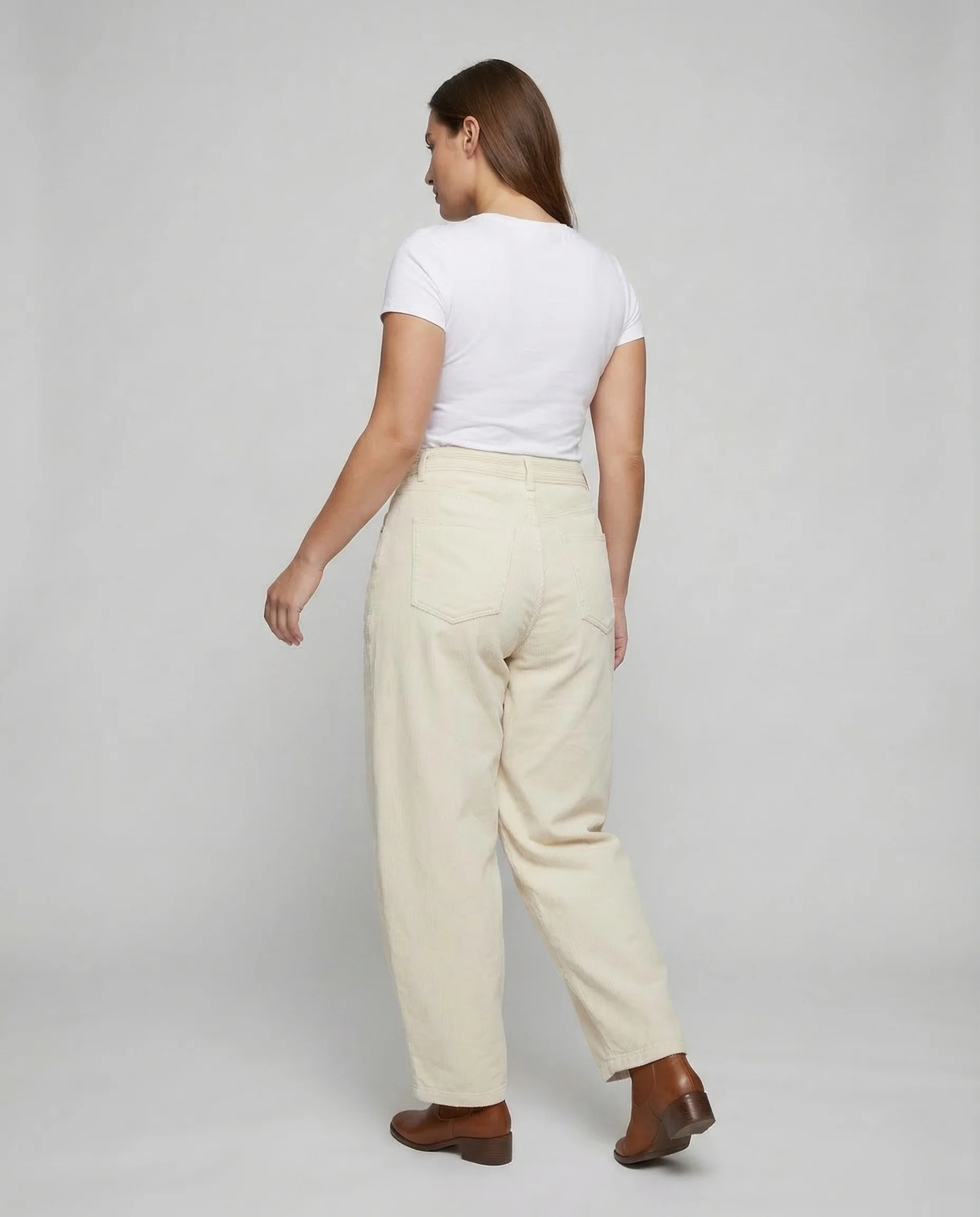 Damen Cordhose High Waist Weit - Image 4