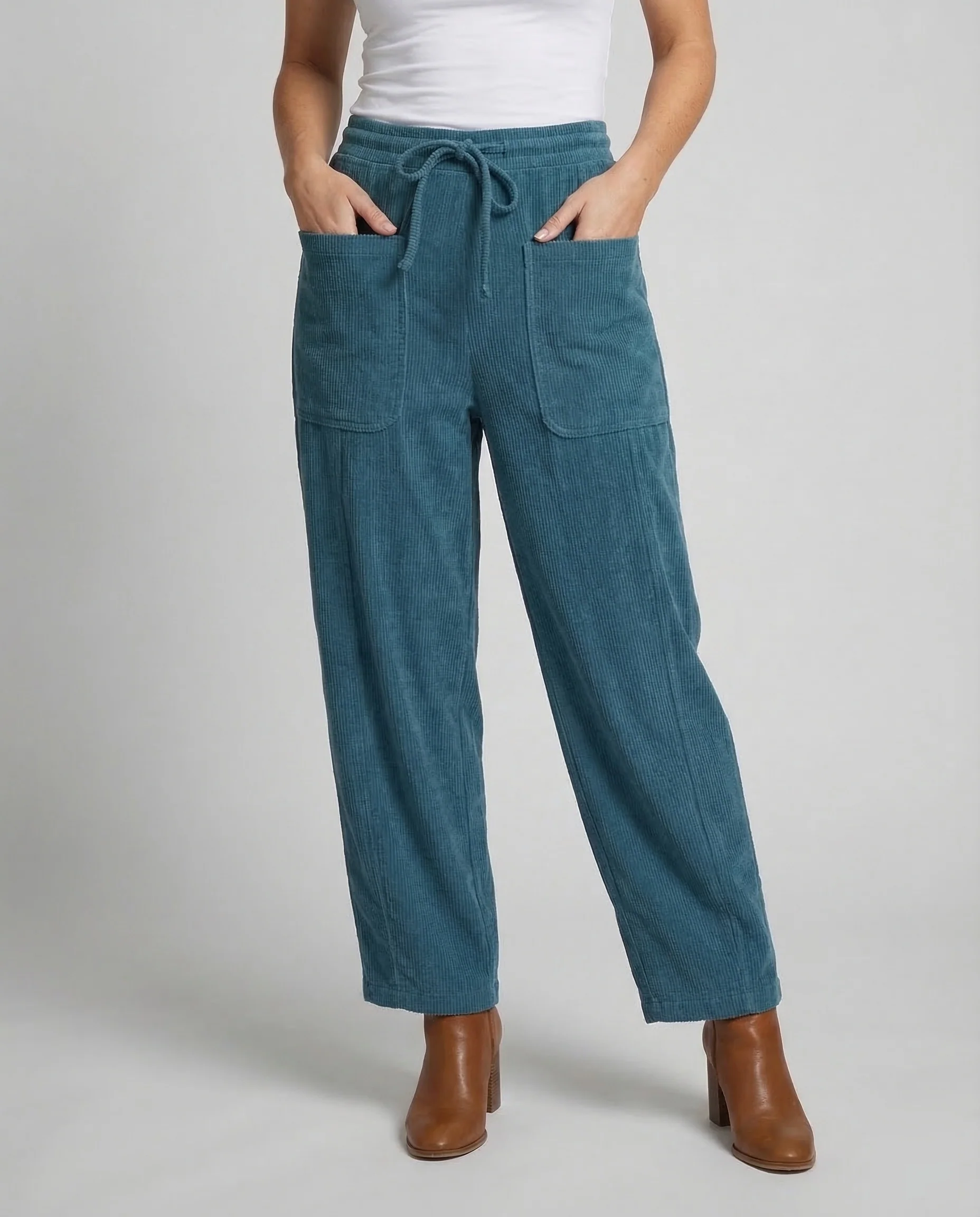 Damen Cordhose Weit Elastikbund - Image 2
