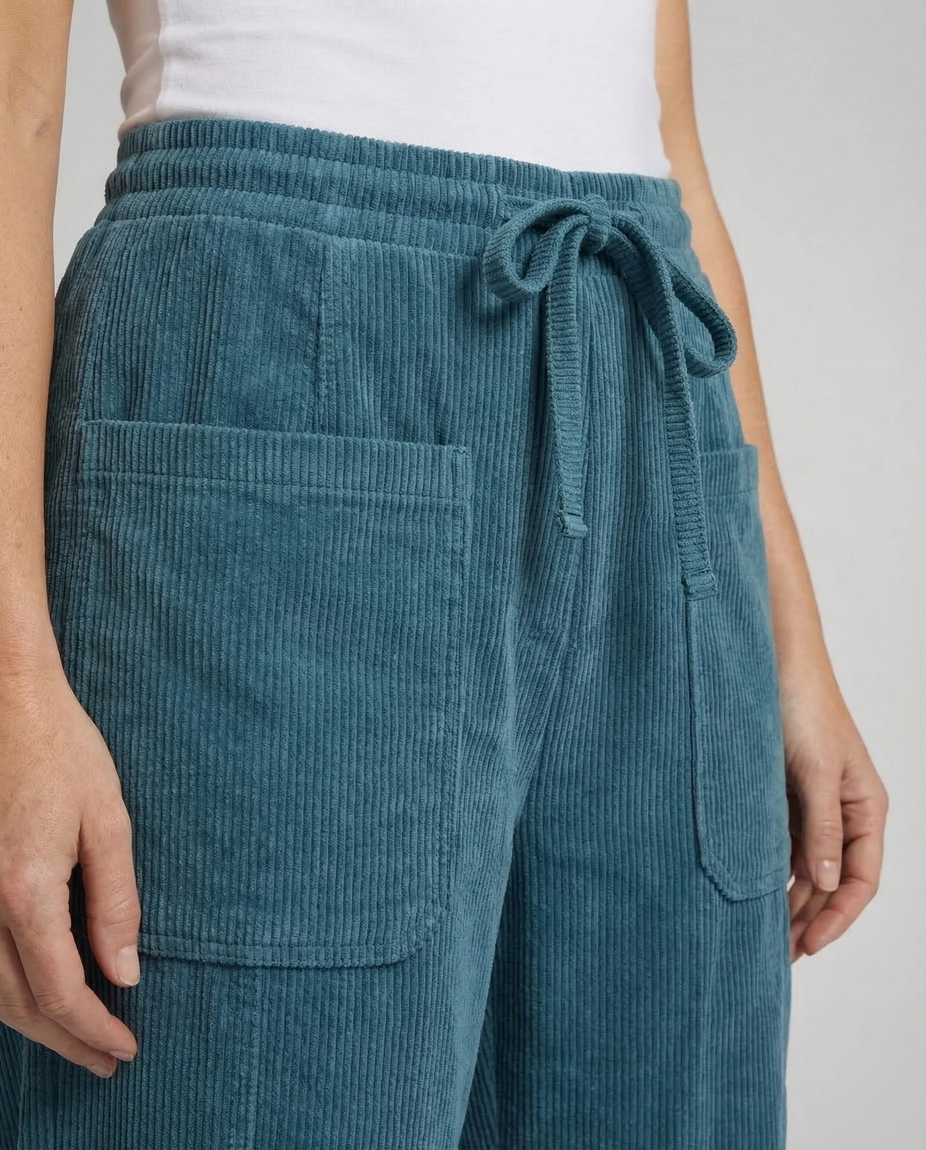 Damen Cordhose Weit Elastikbund - Image 3