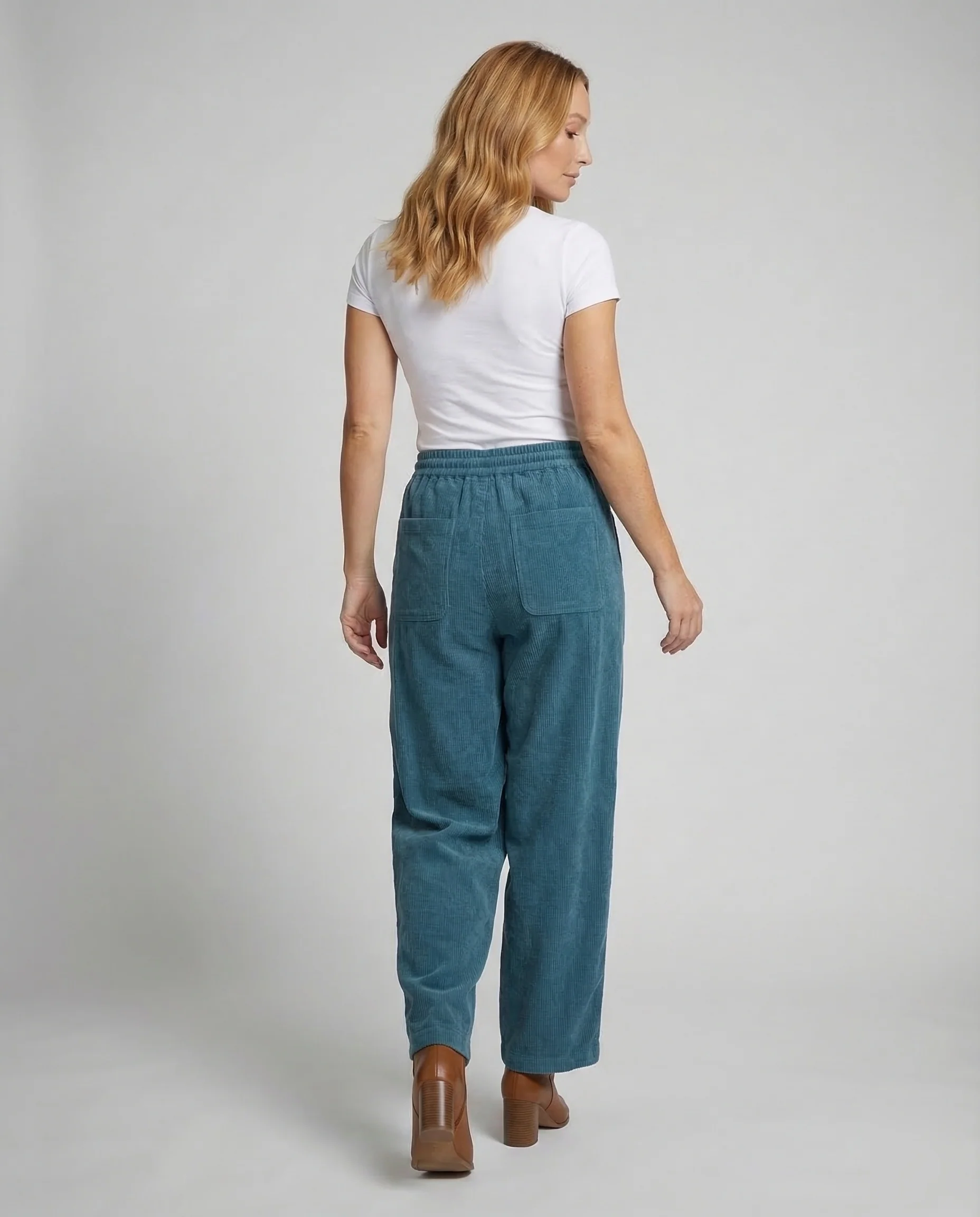 Damen Cordhose Weit Elastikbund - Image 4