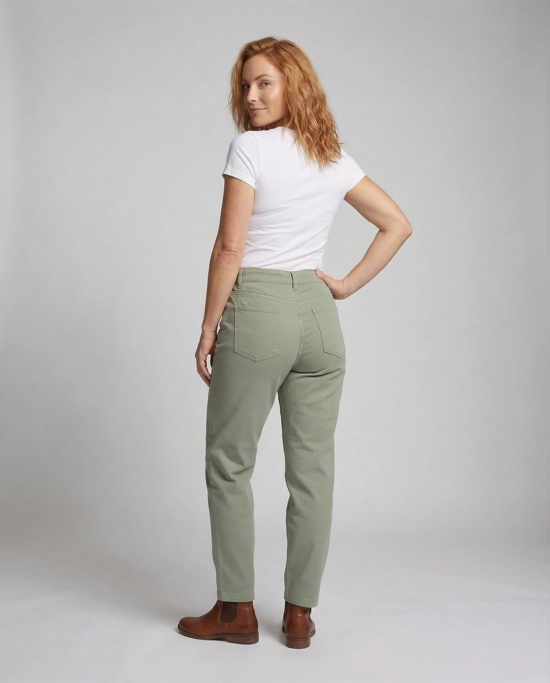 Damen Hose High Waist Gerade - Image 4