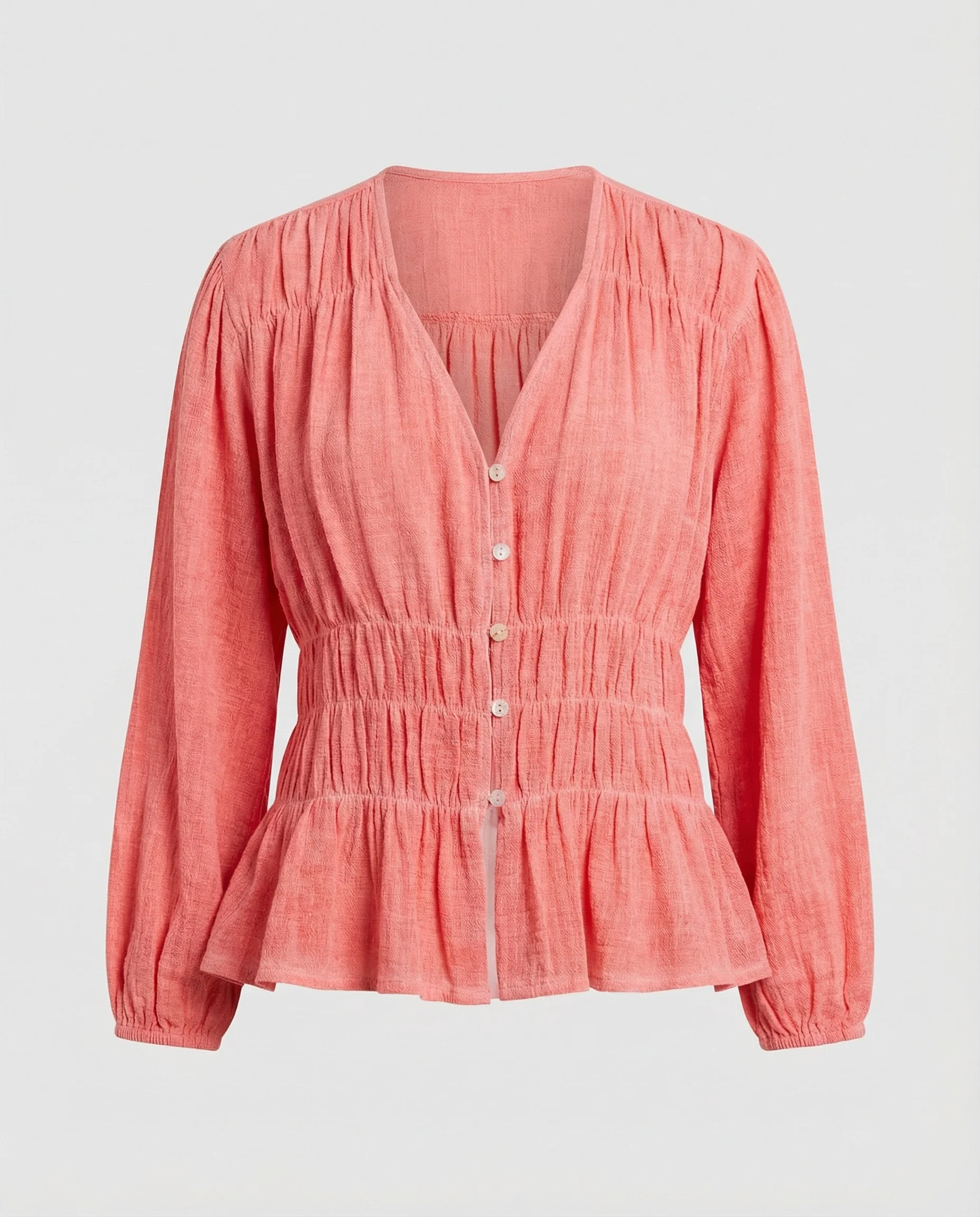 Bluse Damen Lässig Tailliert - Image 5