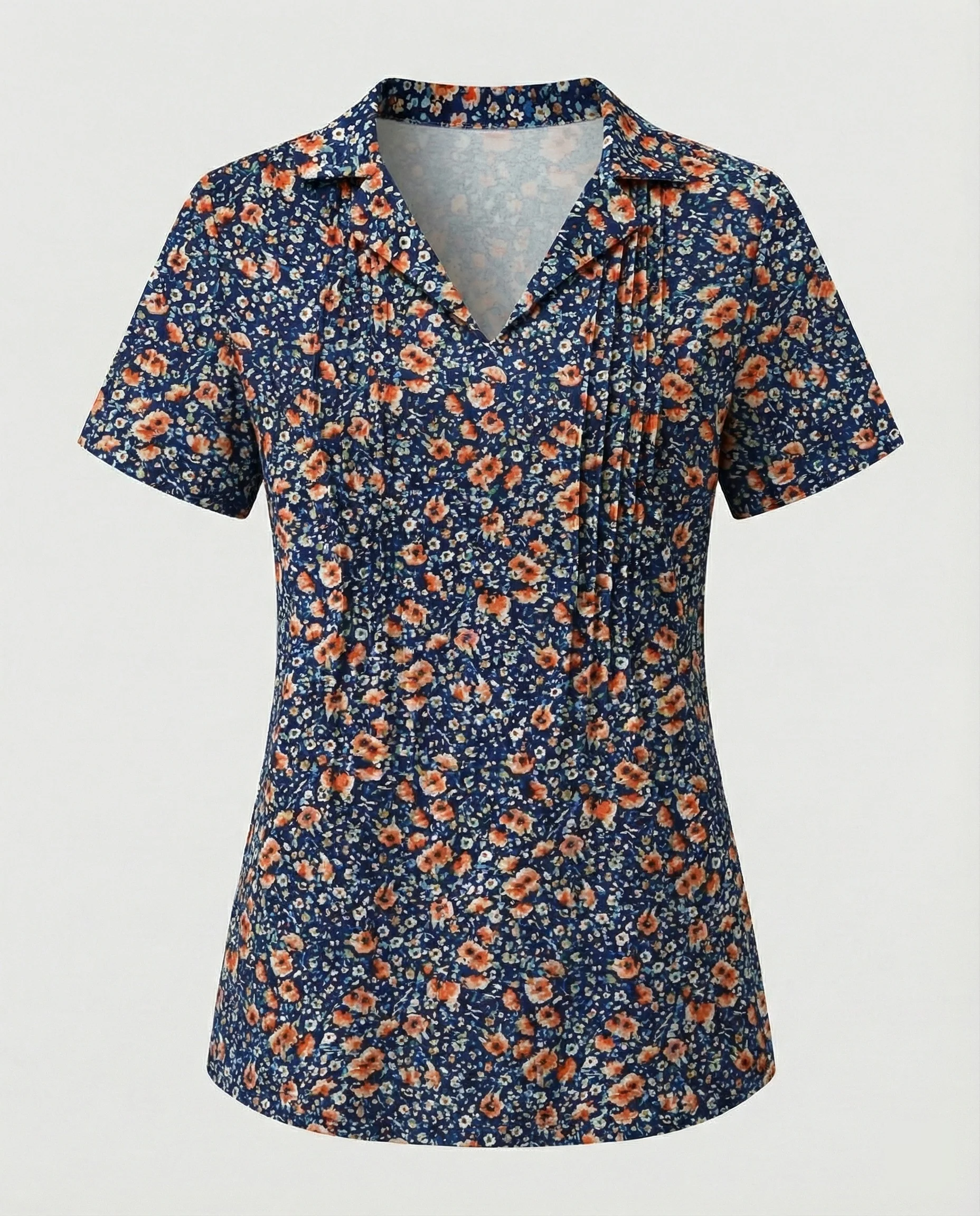 Bluse Damen Kurzarm Print - Image 10