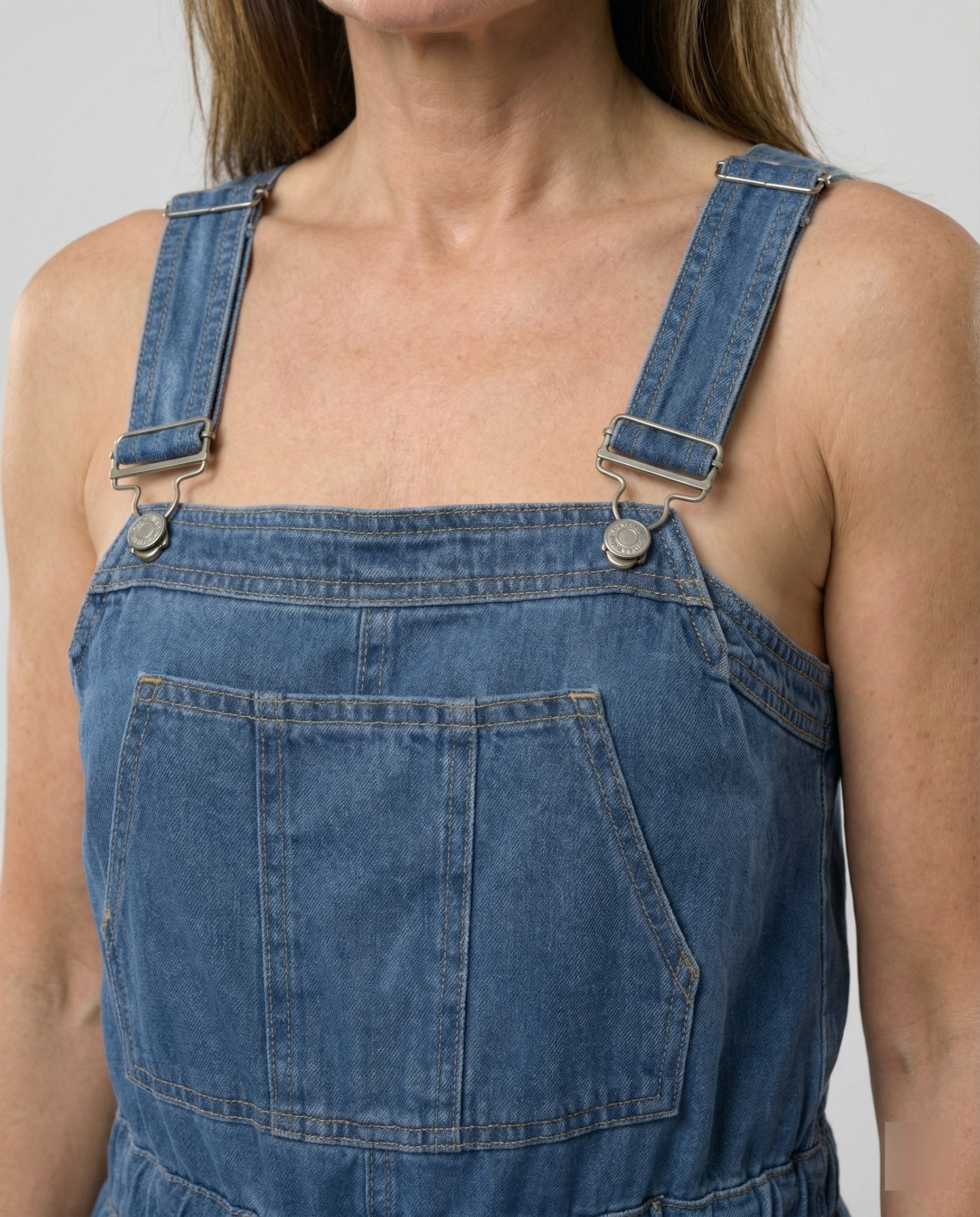 Damen Latzhose kurz Tunnelzug - Image 3