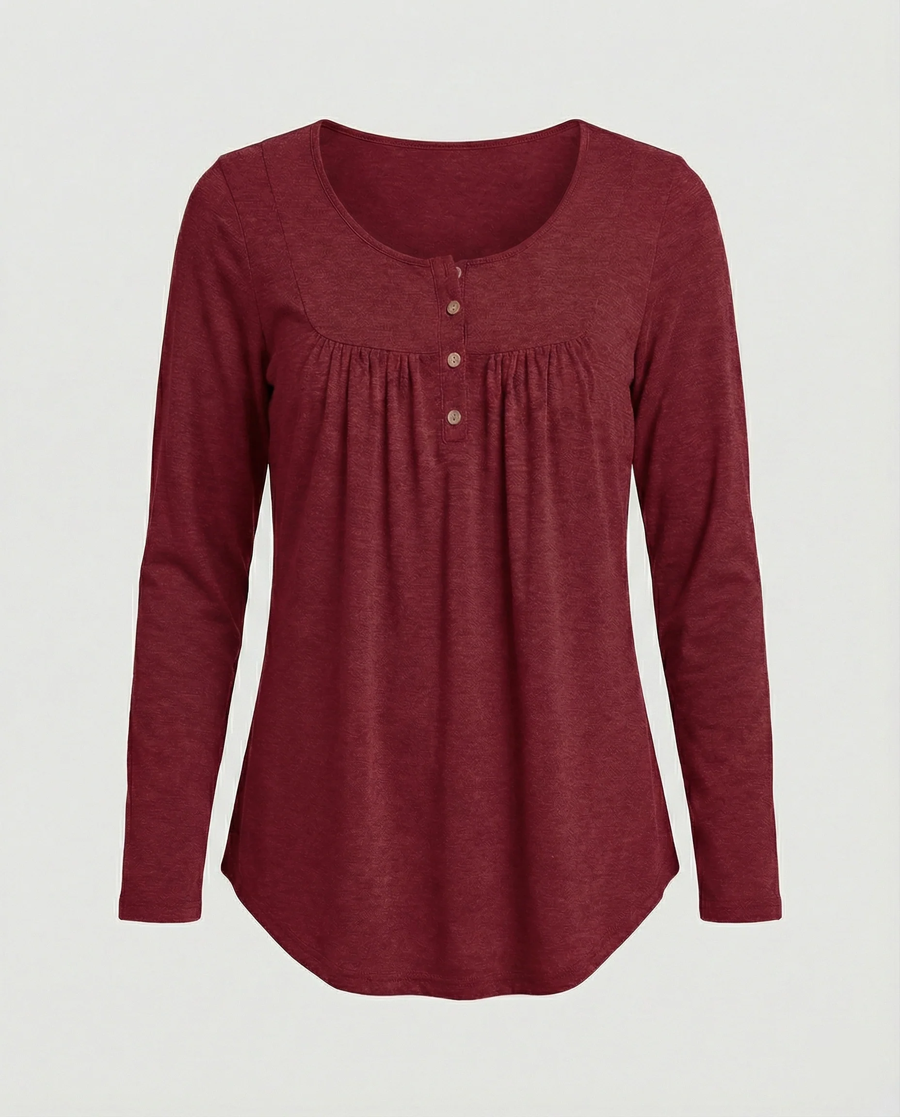 Damen Tunika Damen Langarm Henley - Image 12