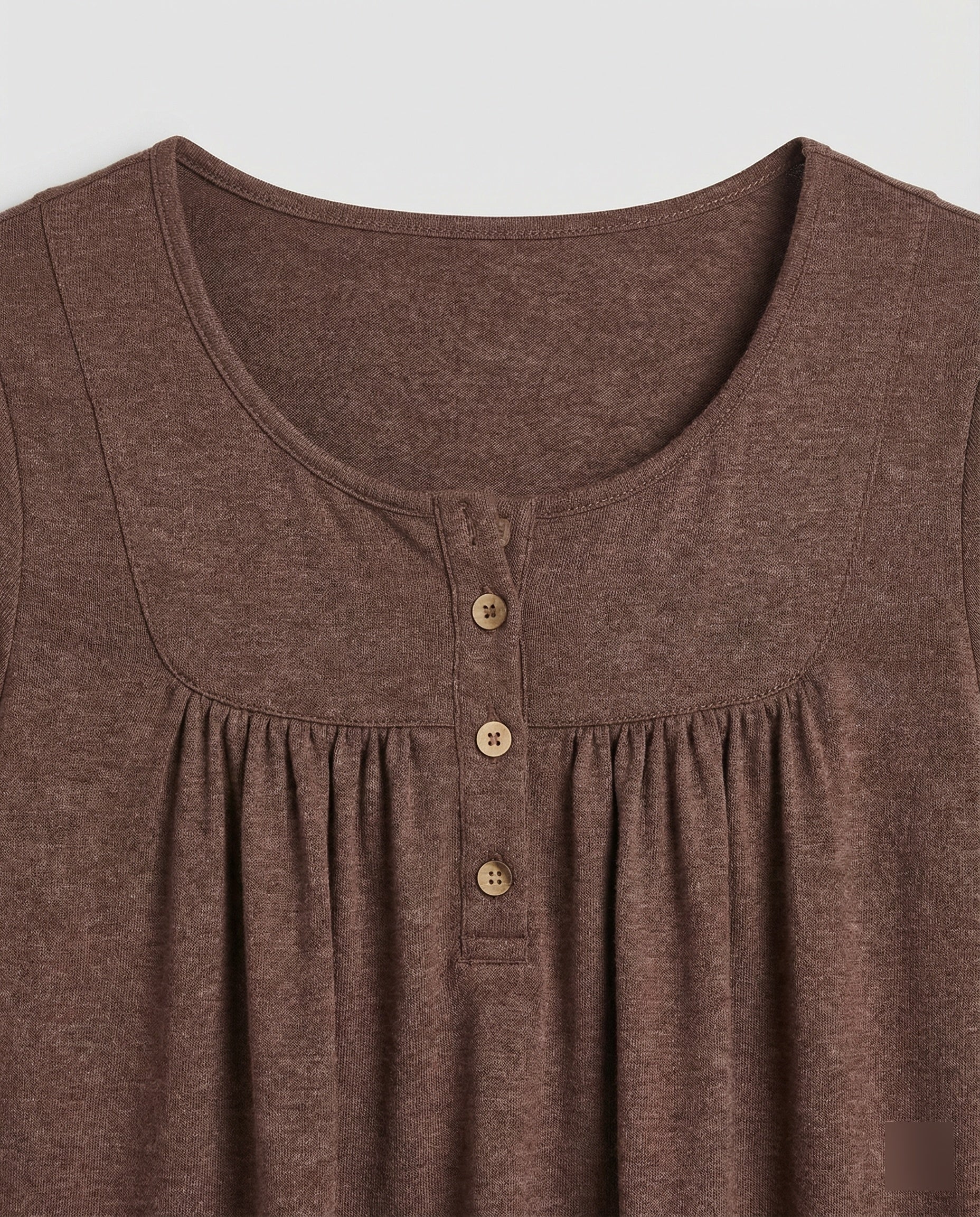 Damen Tunika Damen Langarm Henley - Image 4