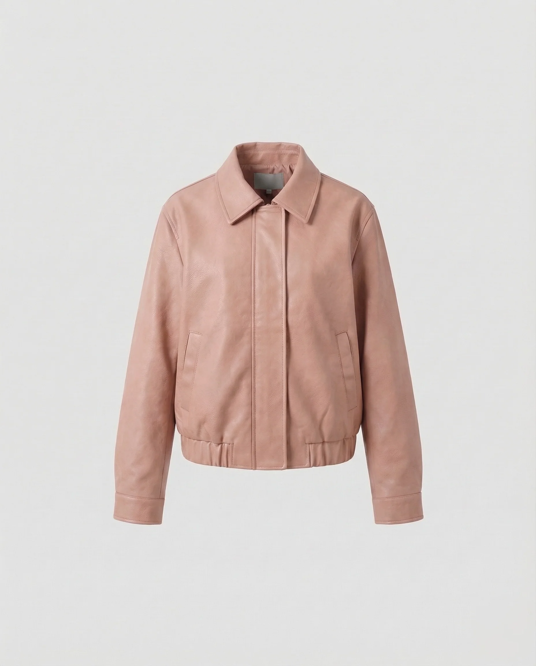 Damen Bomberjacke Lederimitat Oversize - Image 6