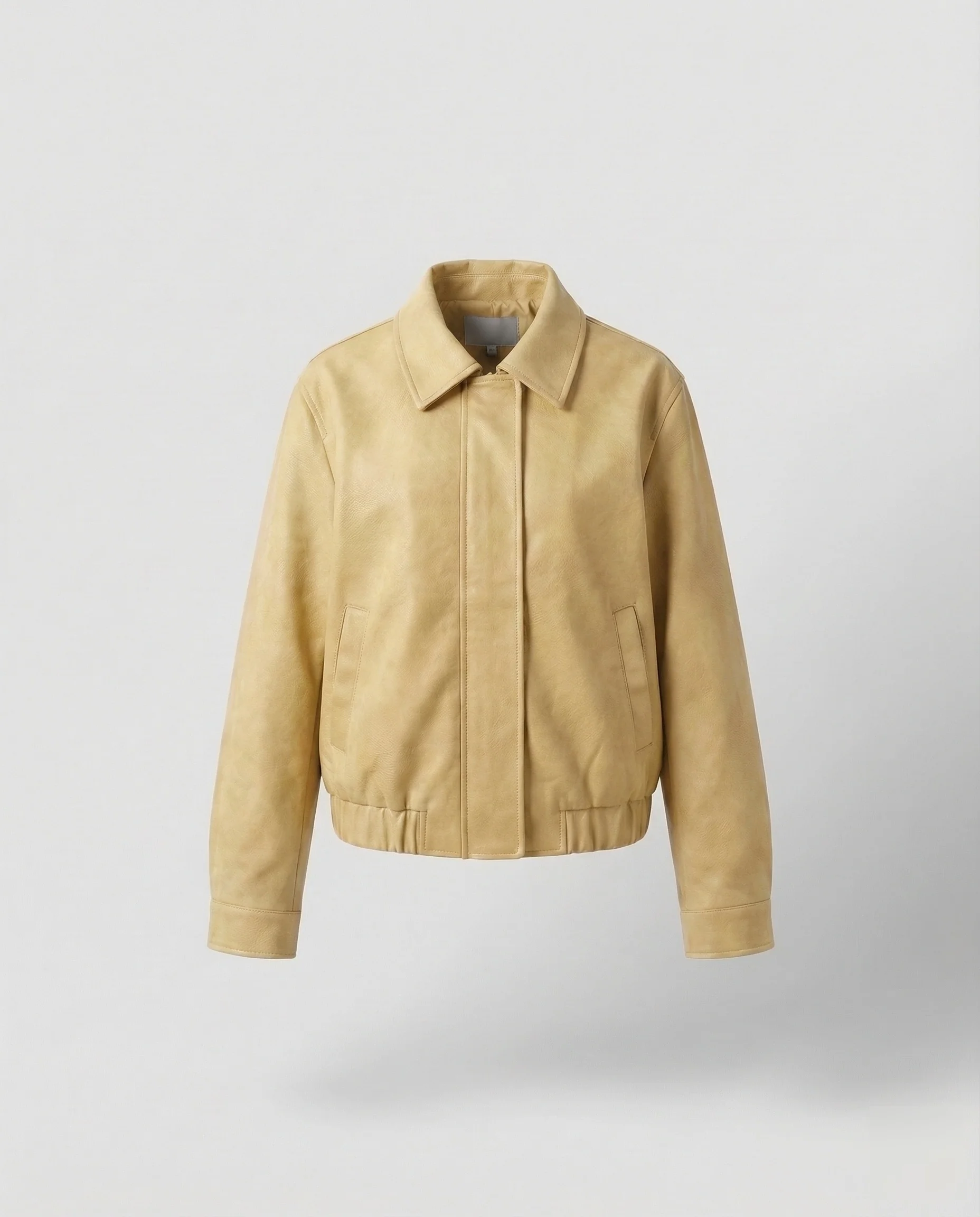 Damen Bomberjacke Lederimitat Oversize - Image 7