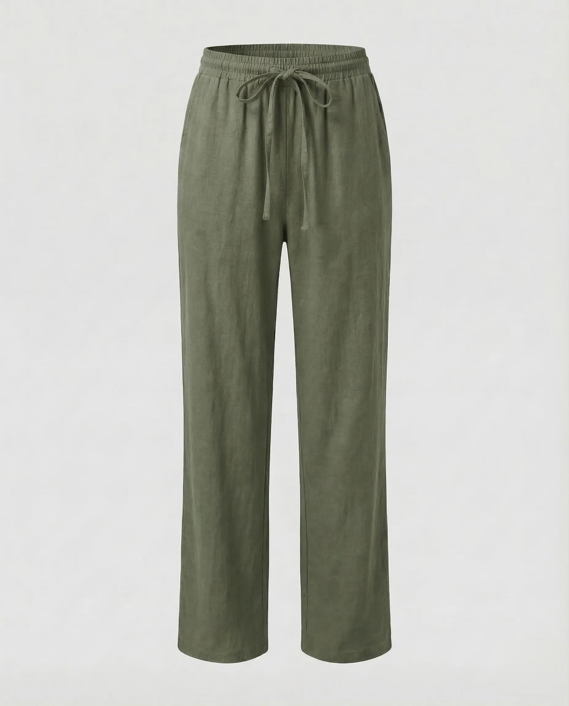 Damen Leinenhose Weit Tunnelzug - Image 8