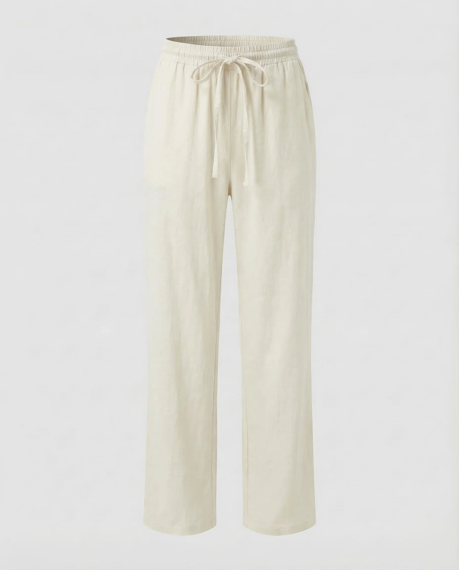 Damen Leinenhose Weit Tunnelzug - Image 9