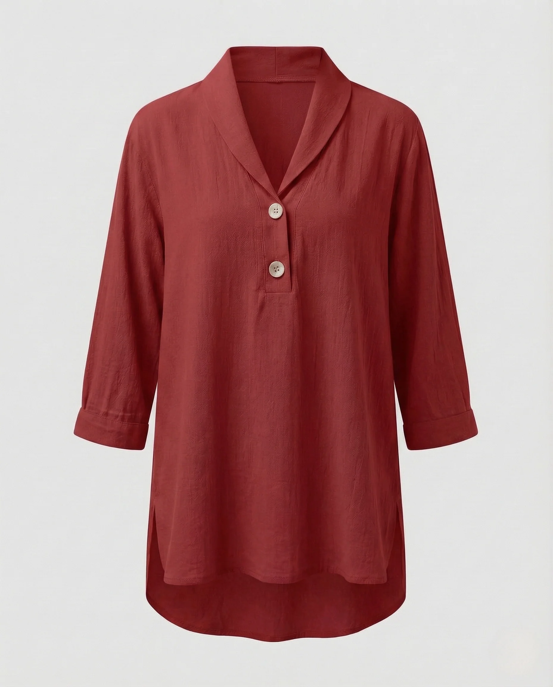 Damen Longbluse Schalkragen 3/4 Ärmel - Image 10