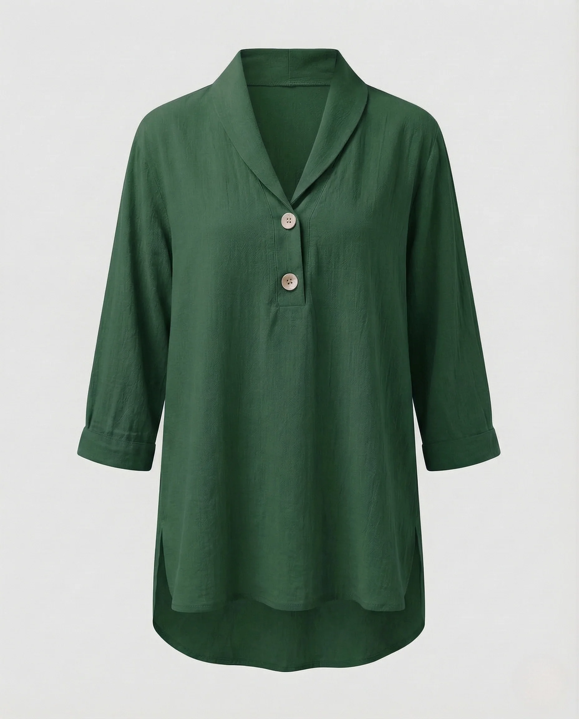 Damen Longbluse Schalkragen 3/4 Ärmel - Image 8