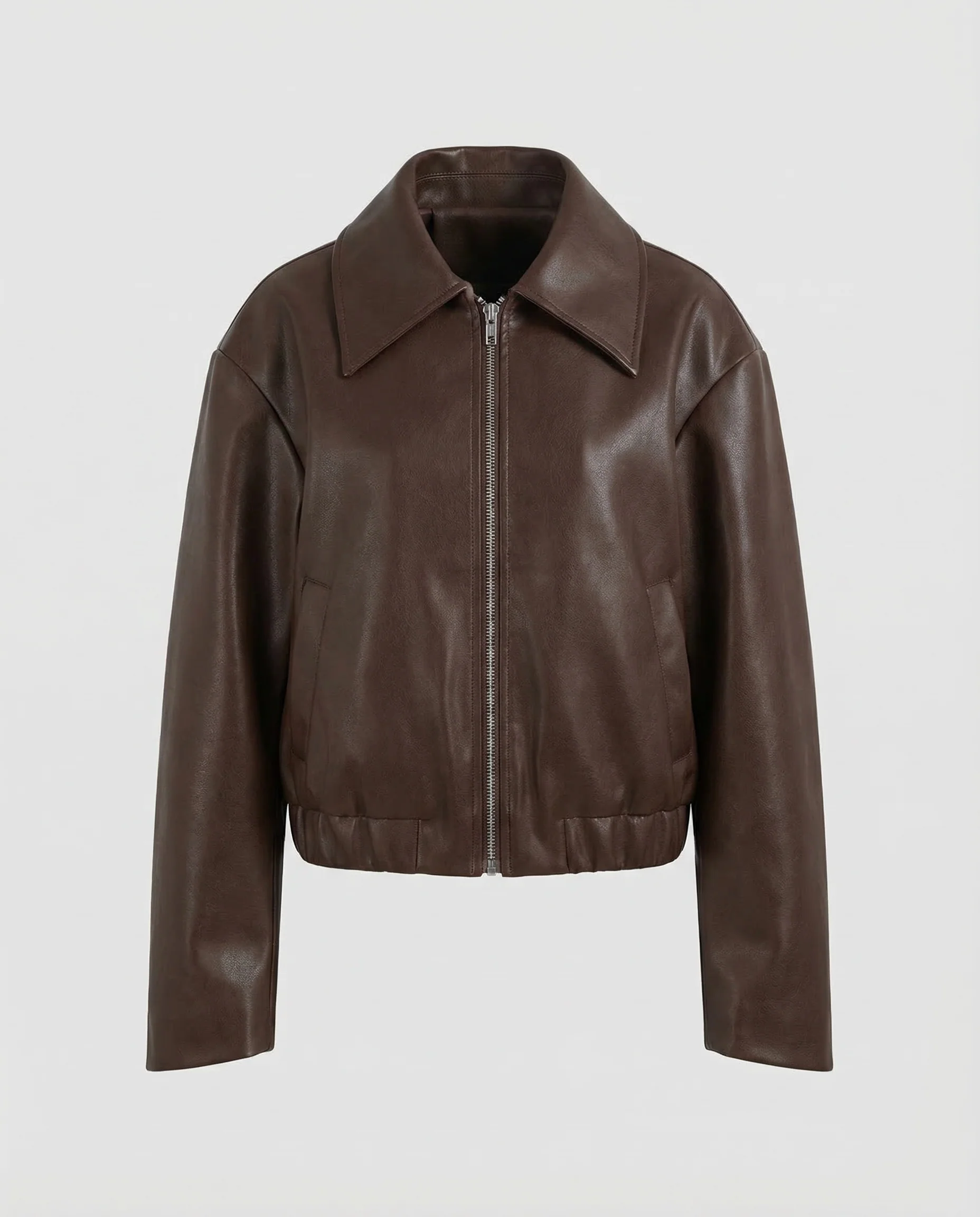 Damen Kunstlederjacke Oversize - Image 5