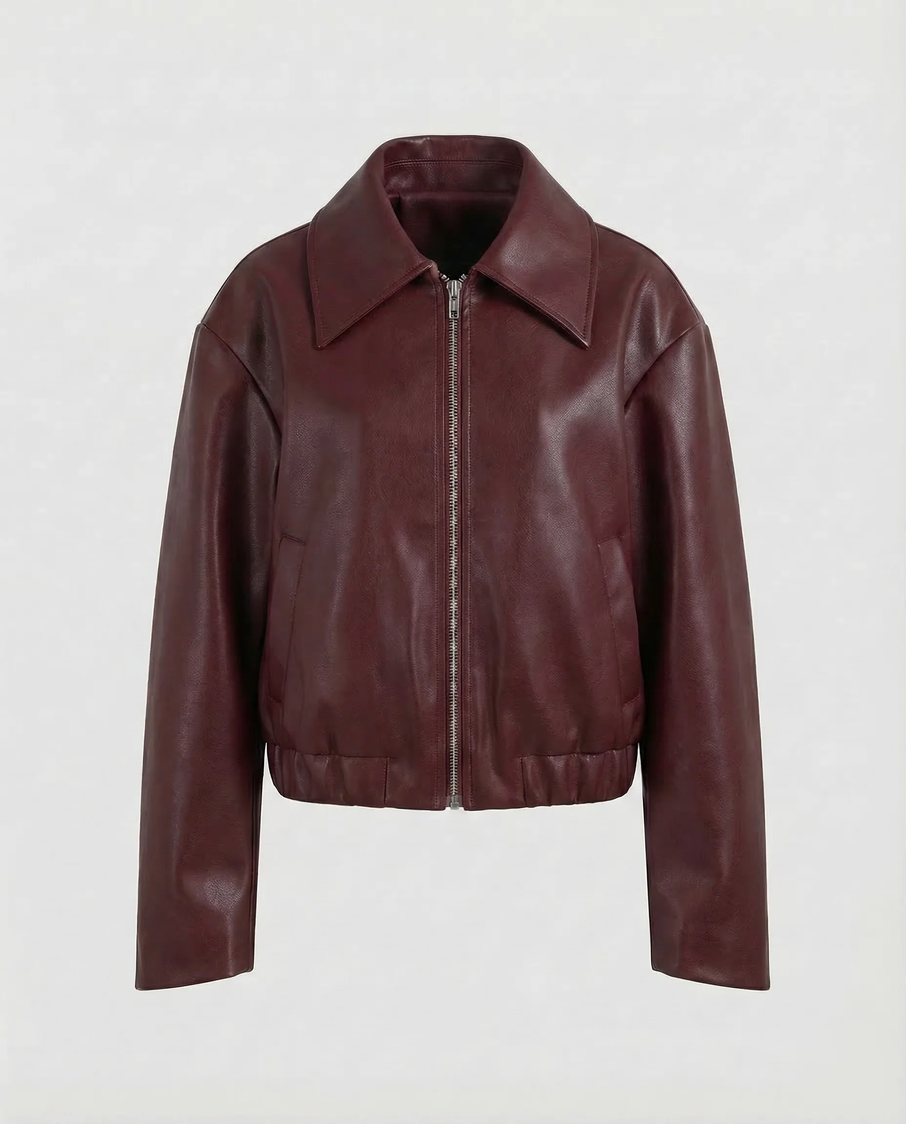 Damen Kunstlederjacke Oversize - Image 6