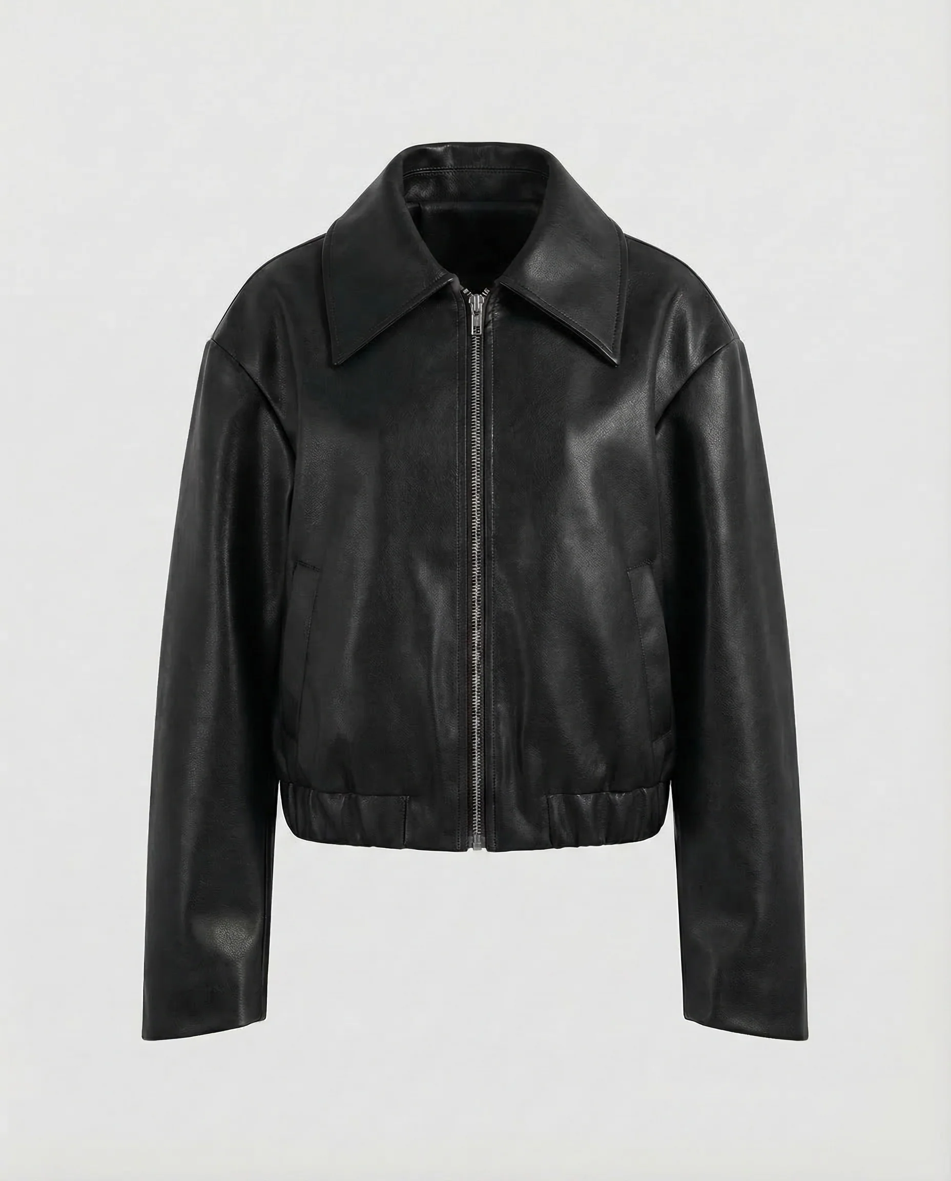 Damen Kunstlederjacke Oversize - Image 7