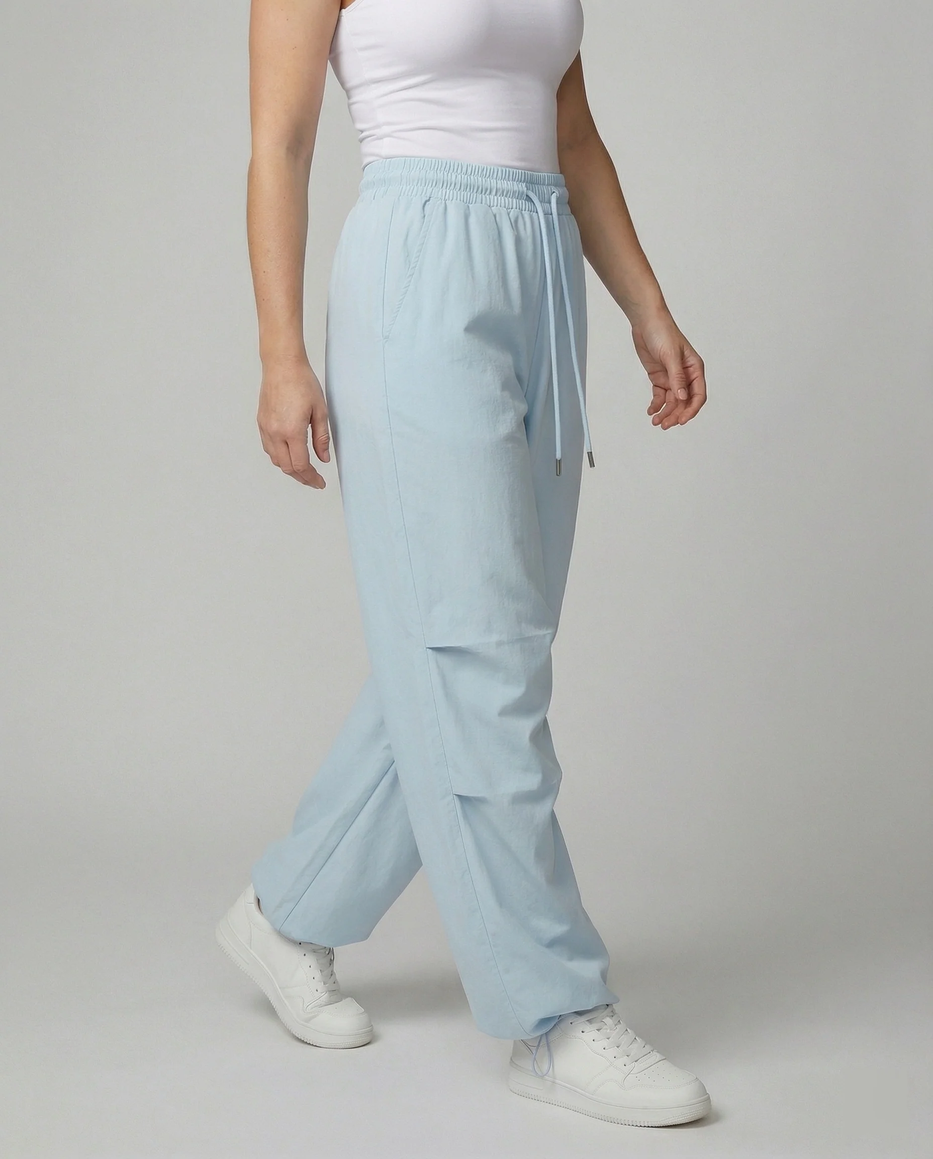Lässige Taillenfaltenhose mit Tunnelzugschleife und elastischem Bund Heidi-Mode - Image 2