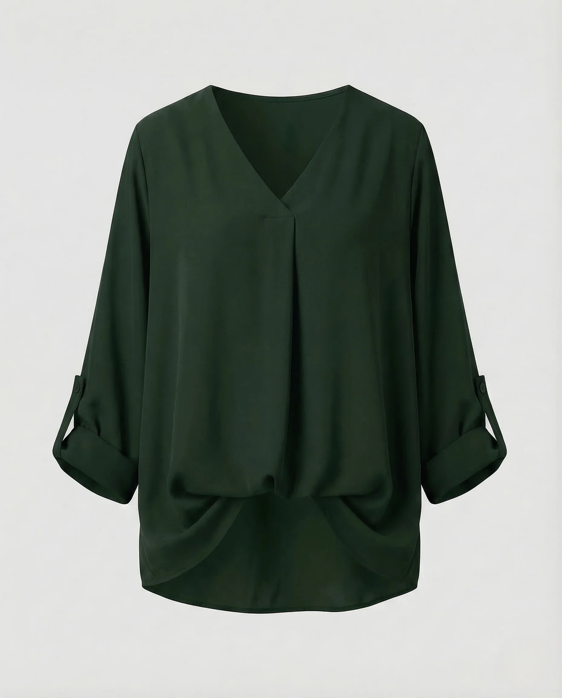 Damen Chiffonbluse V Ausschnitt Weit - Image 9