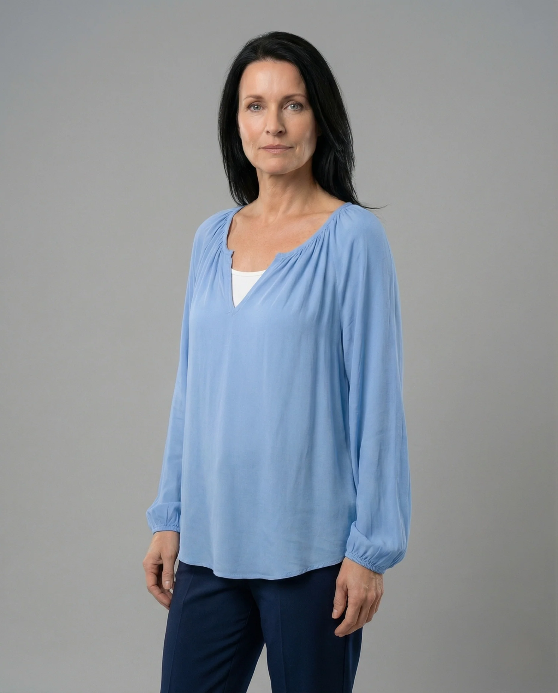 Damen Tunika Bluse V-Ausschnitt - Image 2