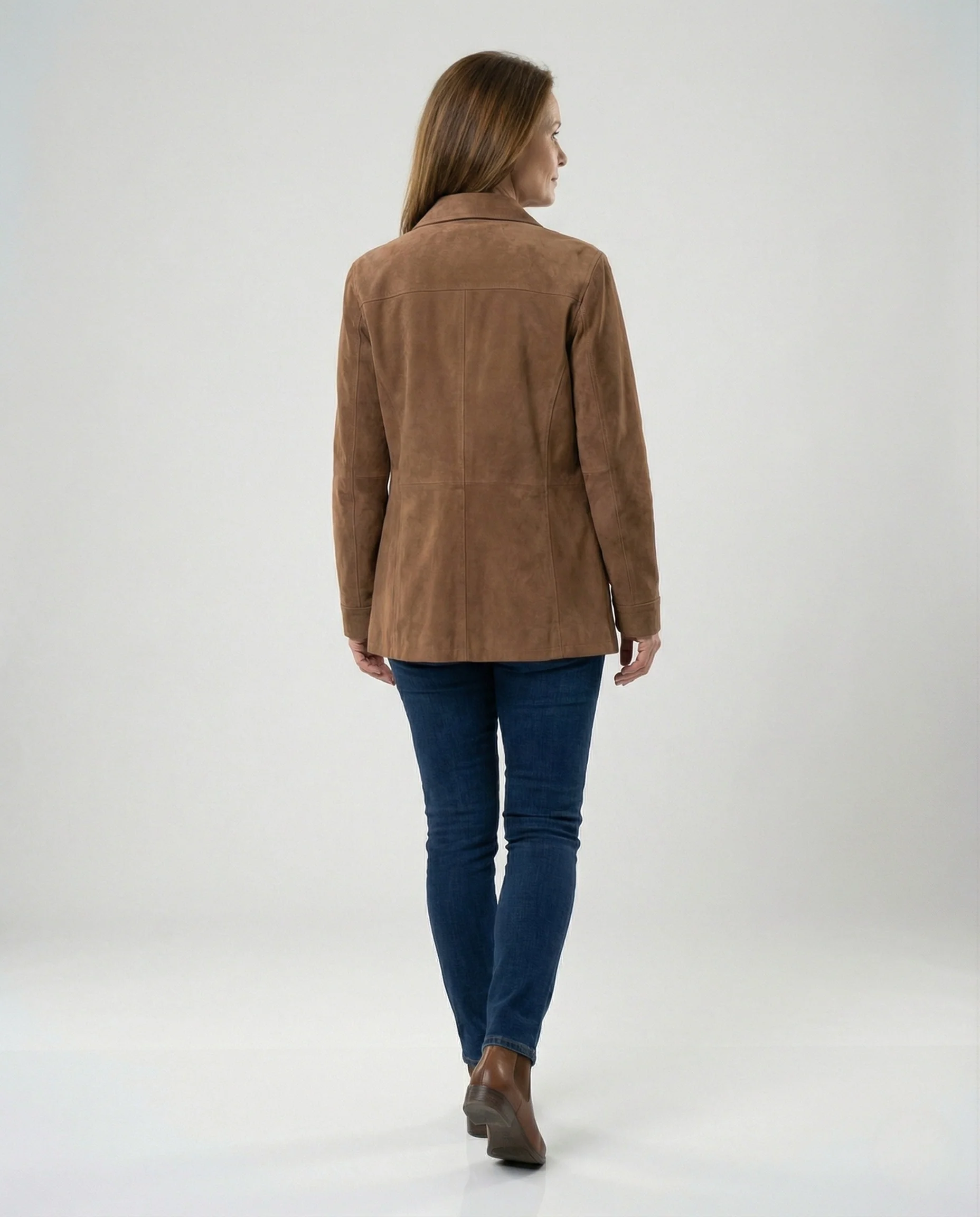 Damen Jacke Veloursimitat Casual - Image 4