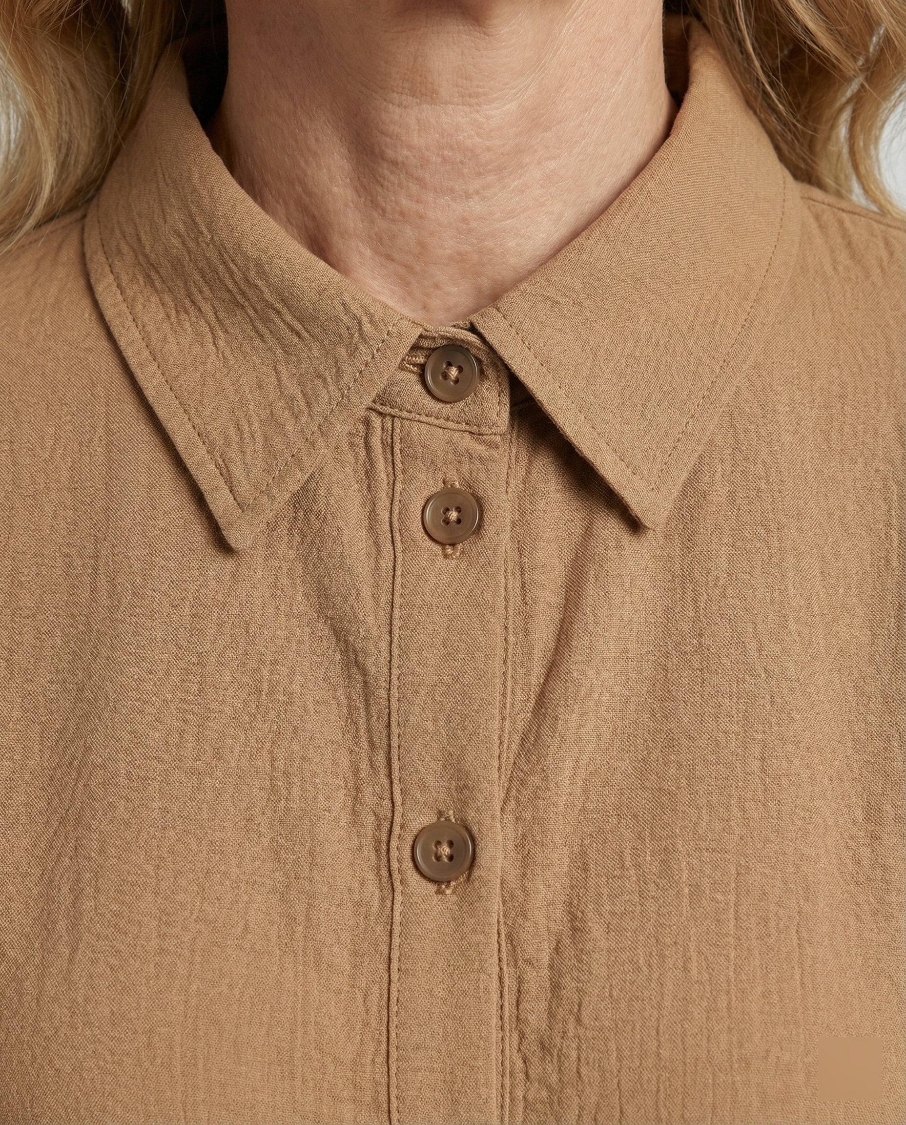 Damen Hemdbluse Oversize mit Knopfleiste - Image 4