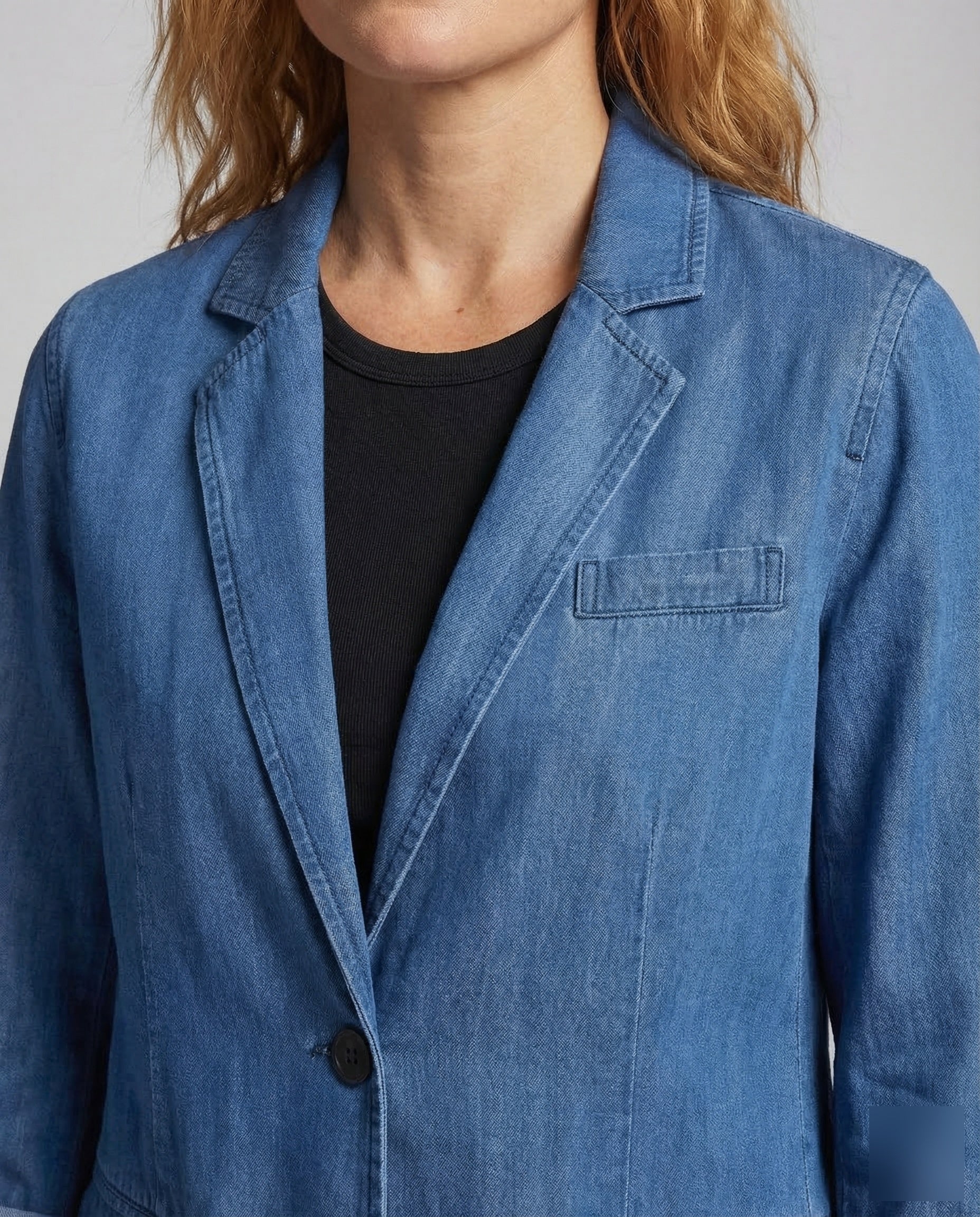 Damen Denim Blazer Casual - Image 3