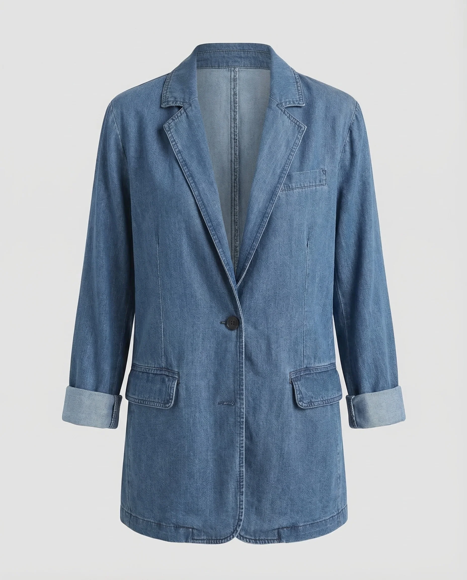 Damen Denim Blazer Casual - Image 5